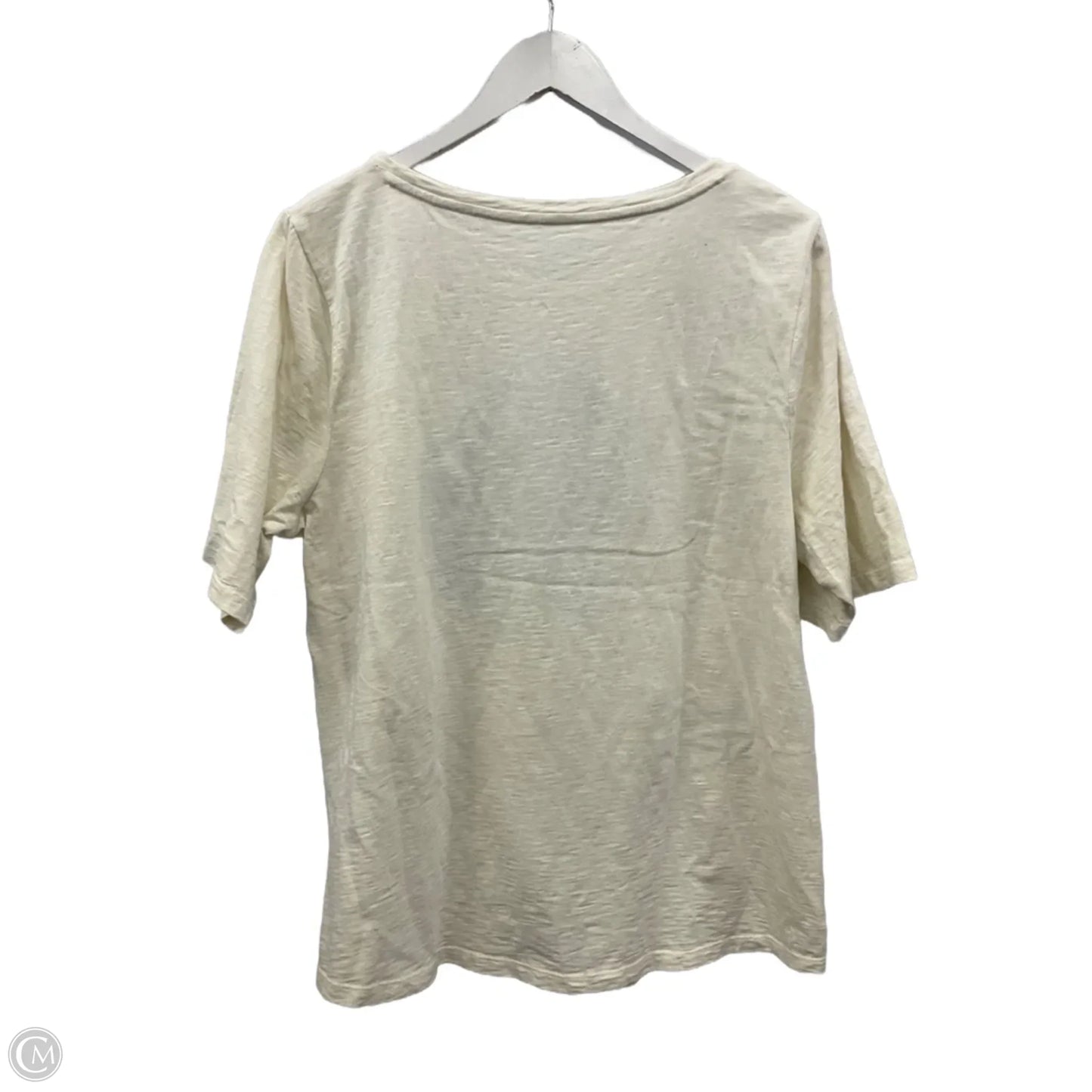 Top Short Sleeve By Talbots In Cream, Size: Xl