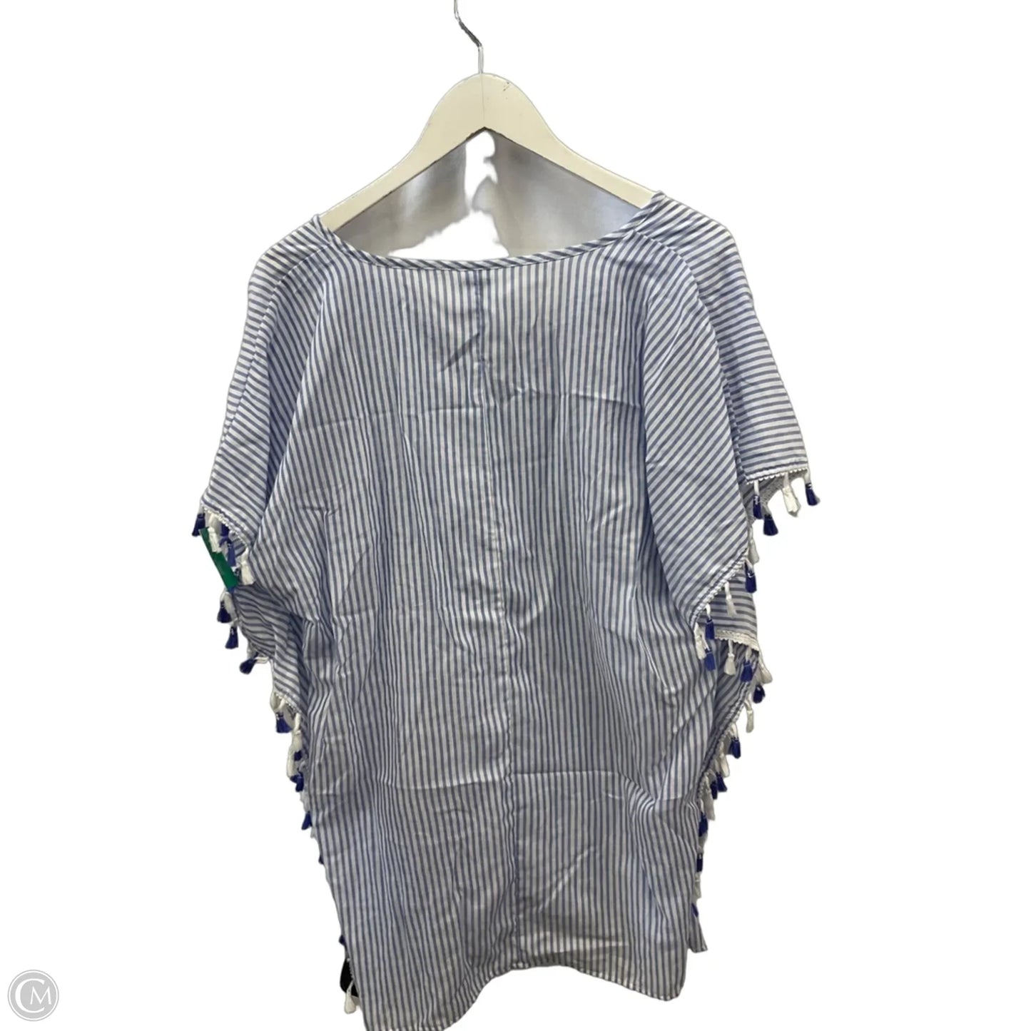 Swimwear Cover-up By Time And Tru In Blue & White, Size: M