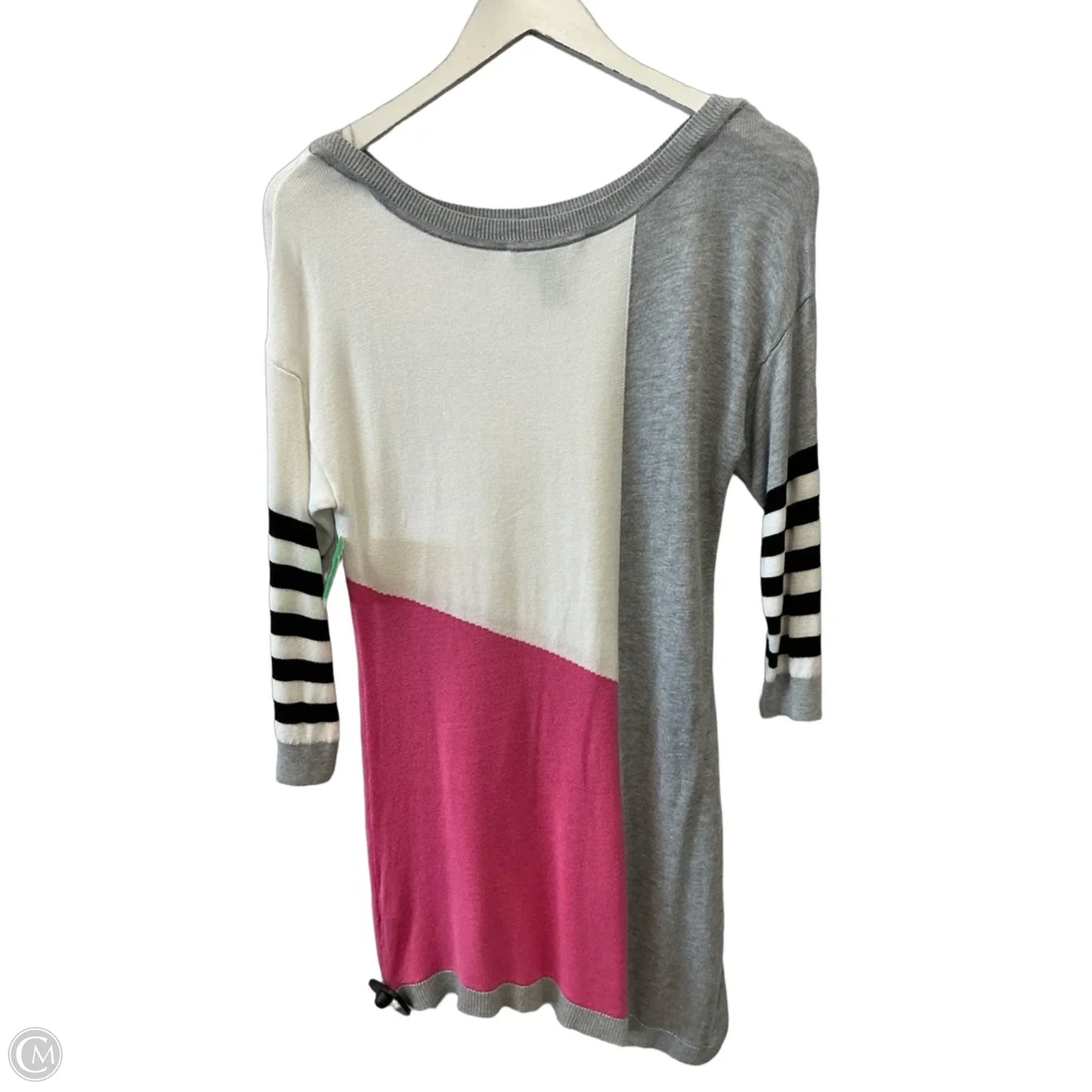Tunic 3/4 Sleeve By White House Black Market In Grey & Pink, Size: M