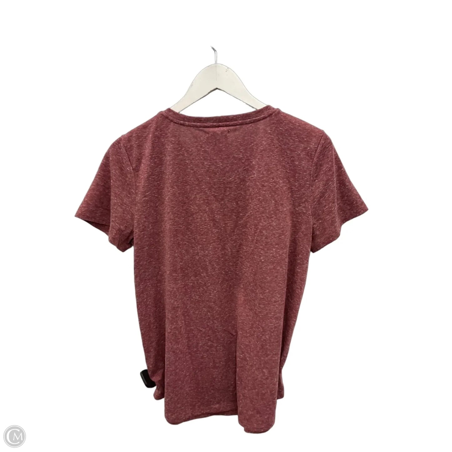 Top Short Sleeve By Maurices In Maroon, Size: L