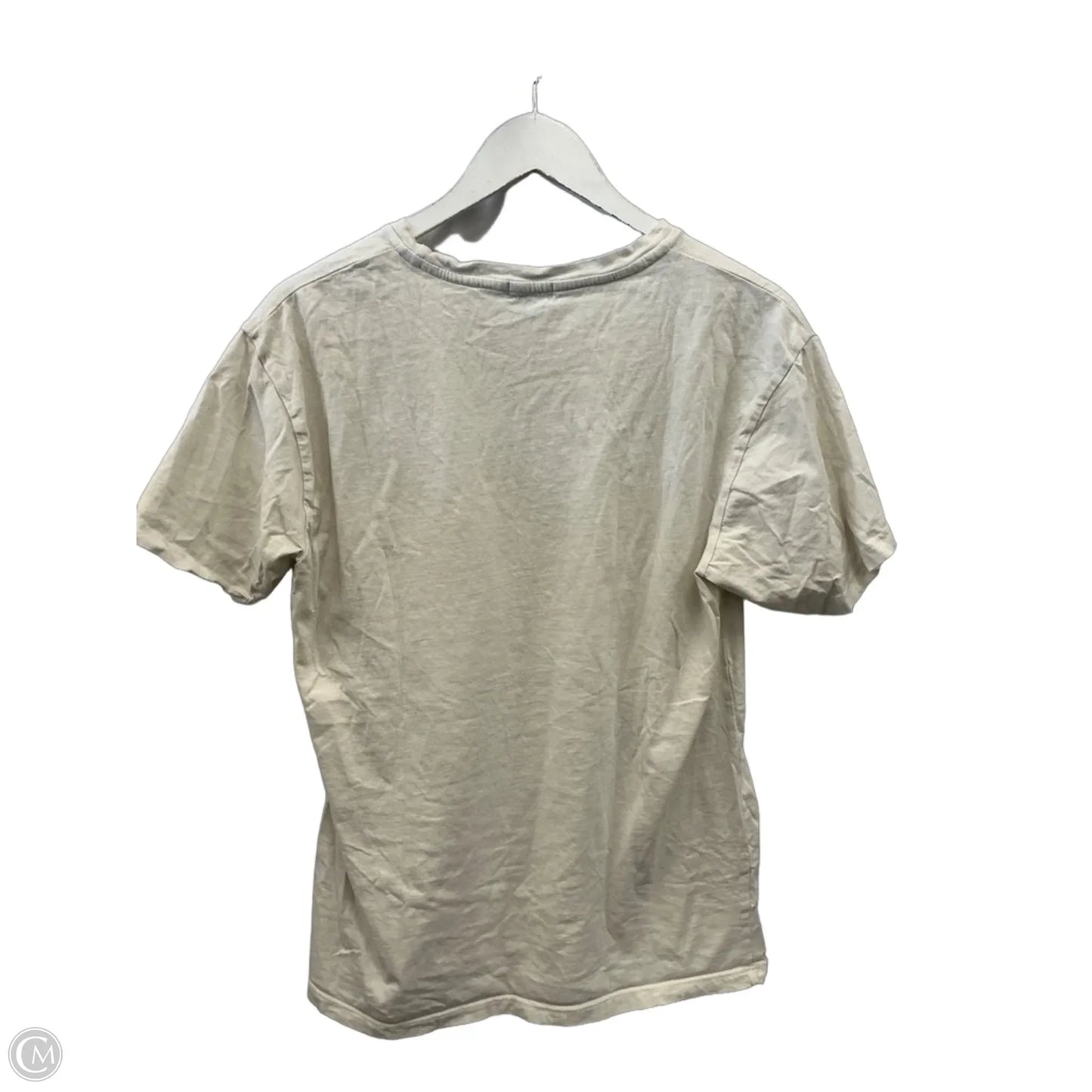 Top Short Sleeve By Originality In Cream, Size: M