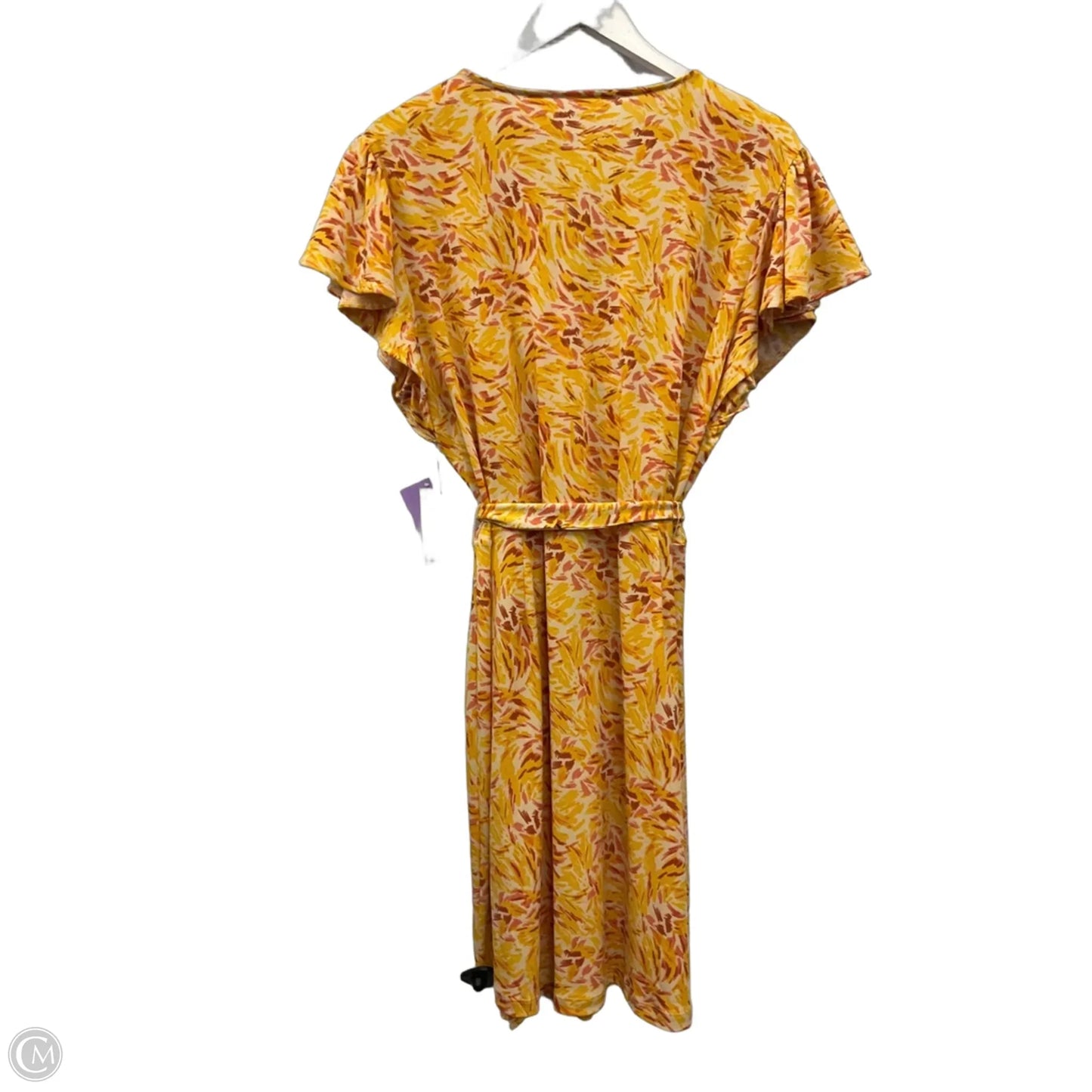 Dress Casual Midi By Nine West Apparel In Yellow, Size: Xxl
