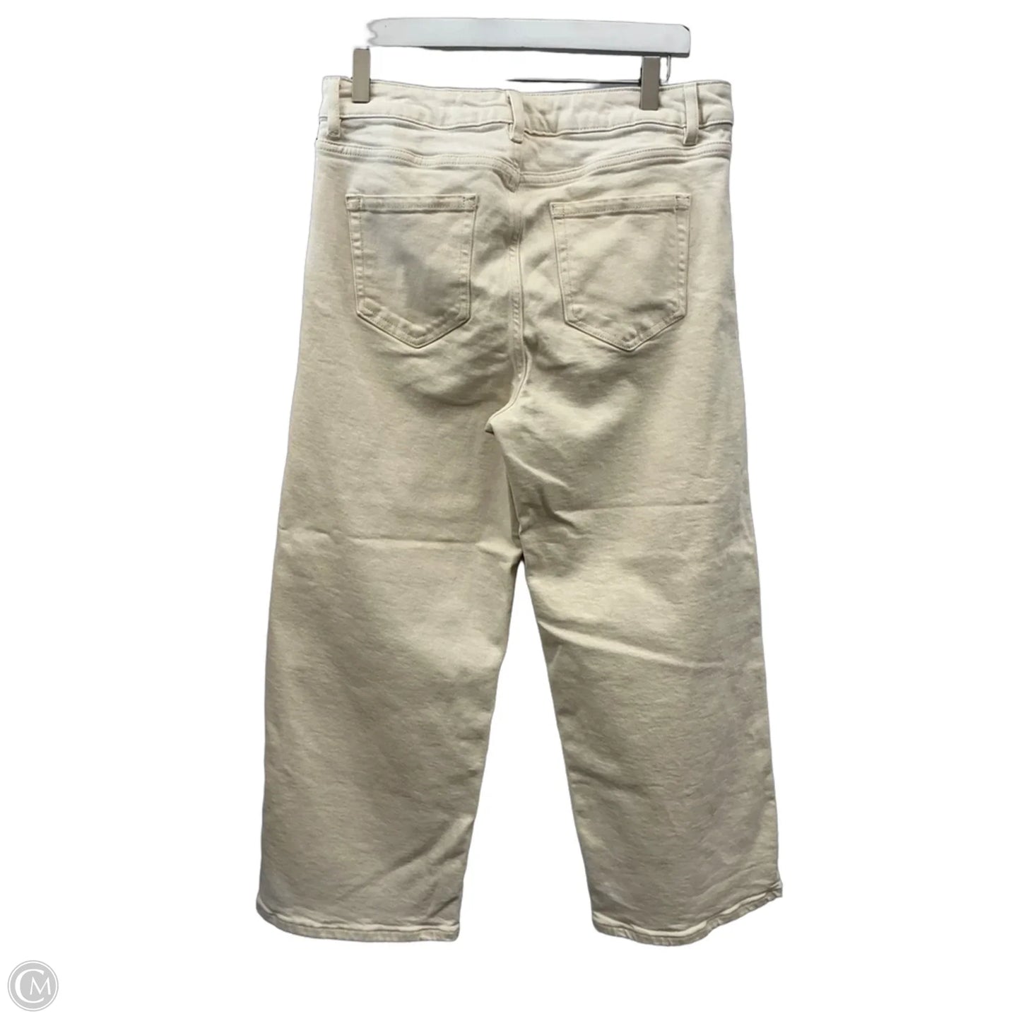 Jeans Cropped By J. Jill In Cream Denim, Size: 12