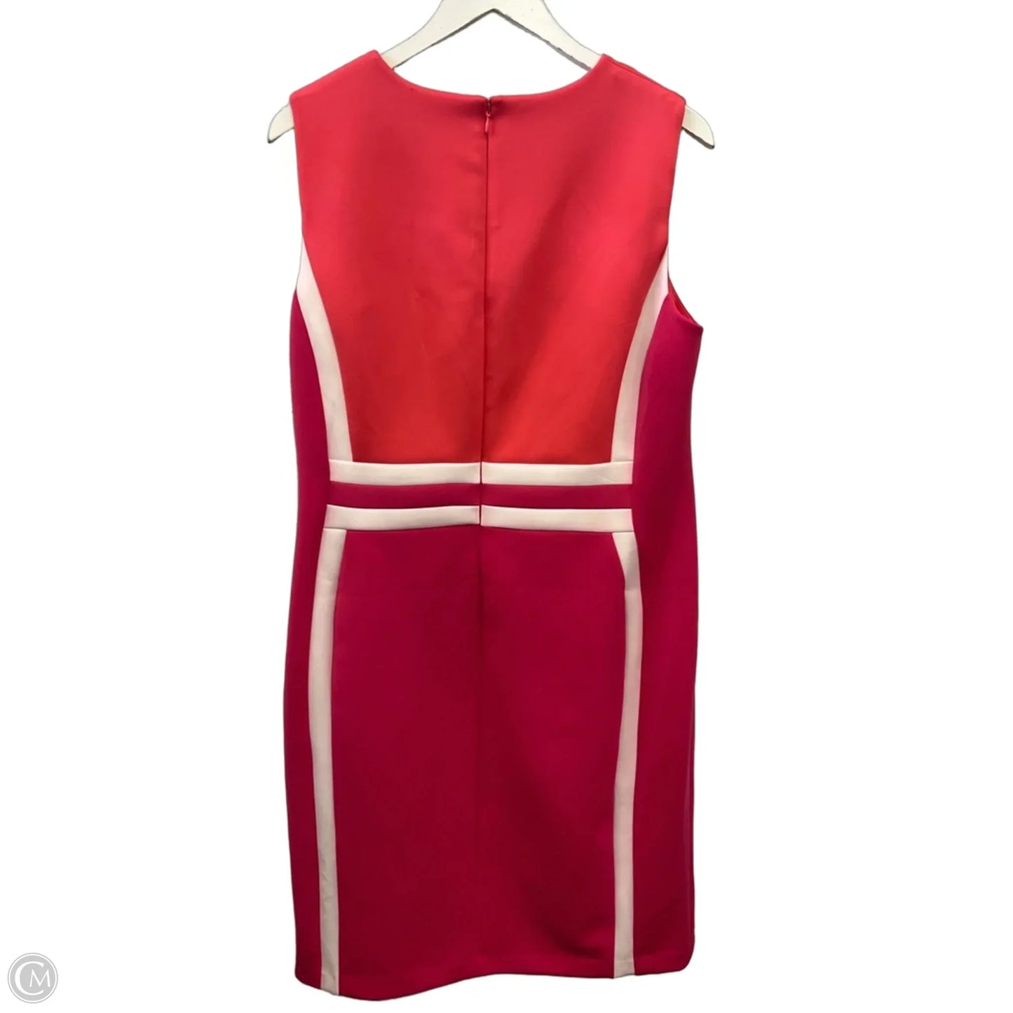Dress Casual Midi By Calvin Klein In Coral, Size: Xl