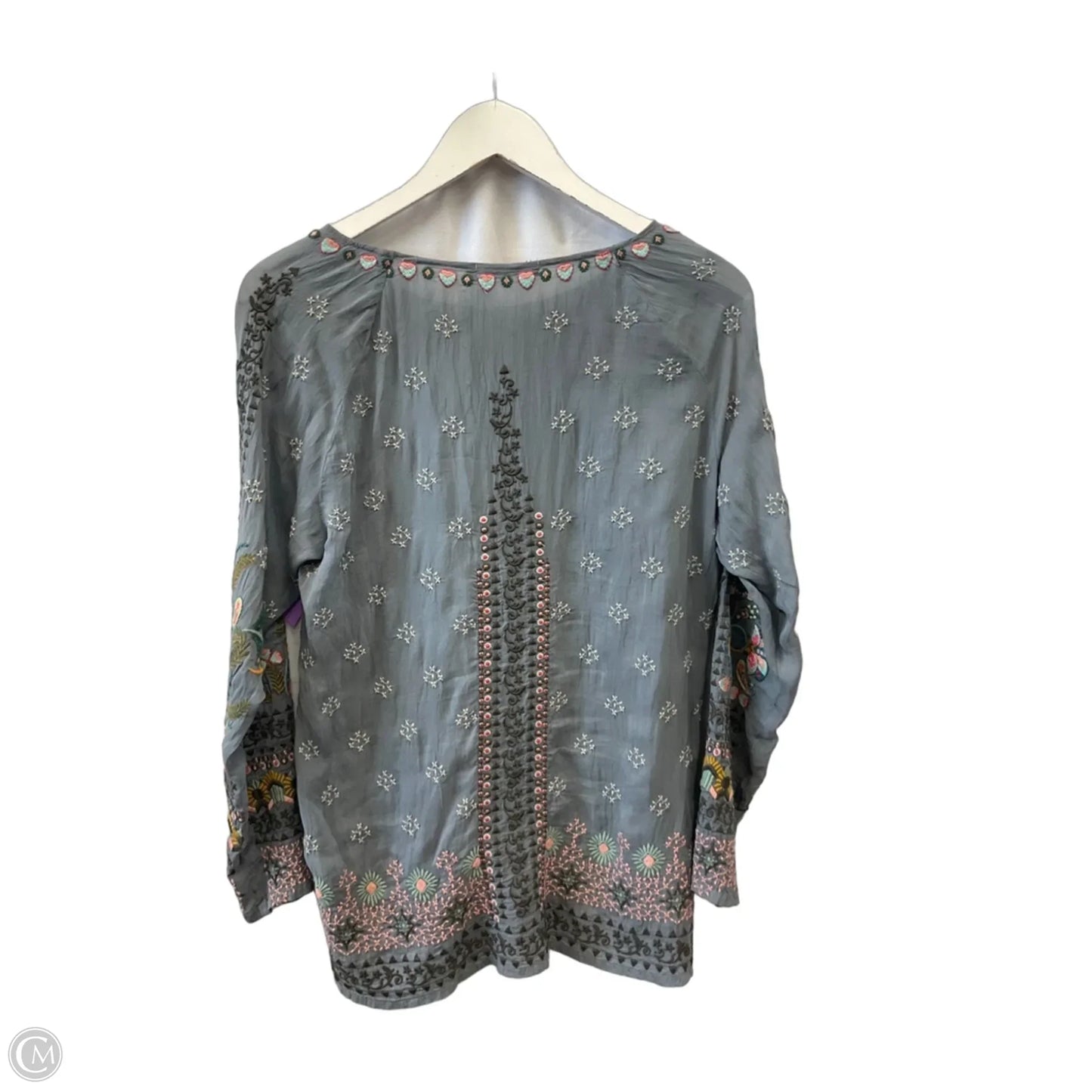 Top Long Sleeve By Johnny Was In Grey, Size: Xs