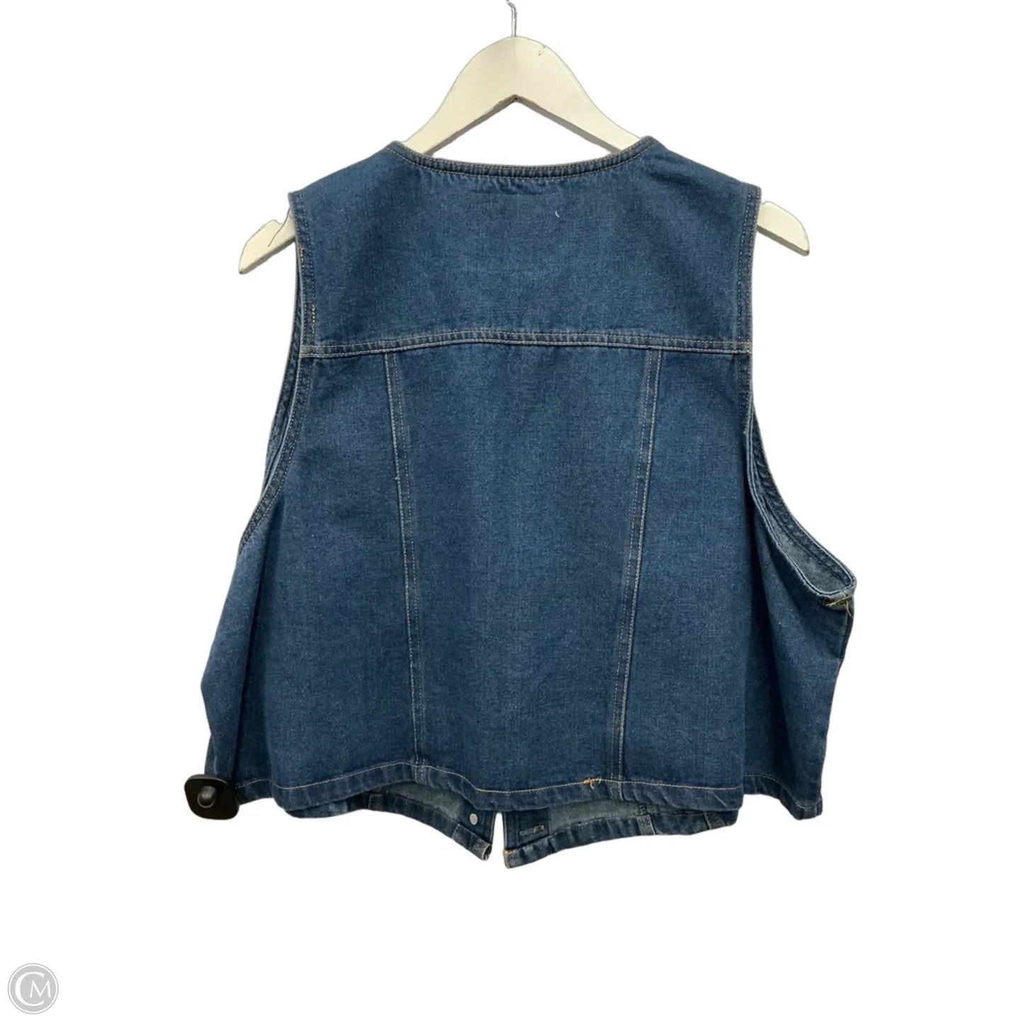 Vest Other By Ultra Flirt In Blue Denim, Size: 3x