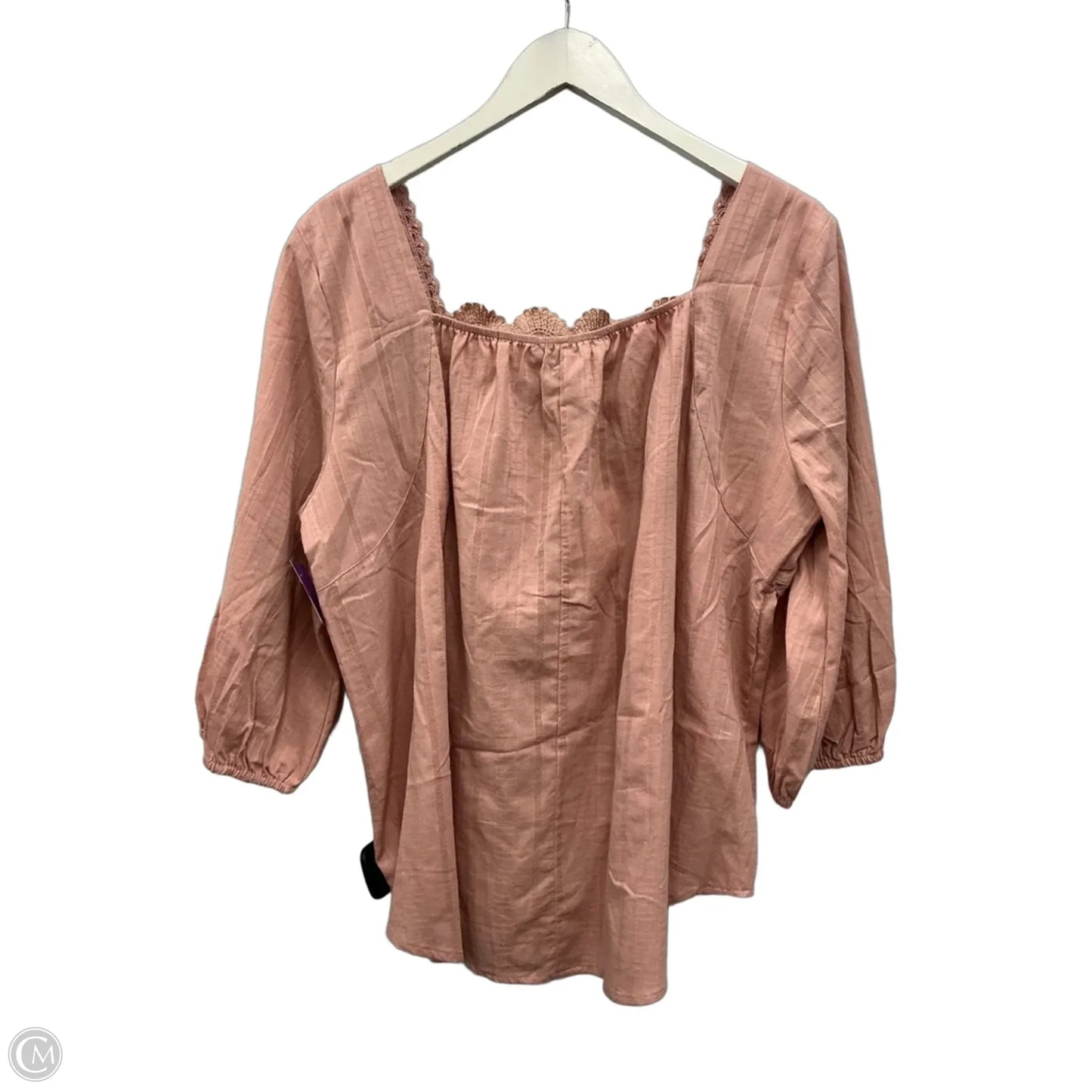Top 3/4 Sleeve By Davi & Dani In Mauve, Size: M