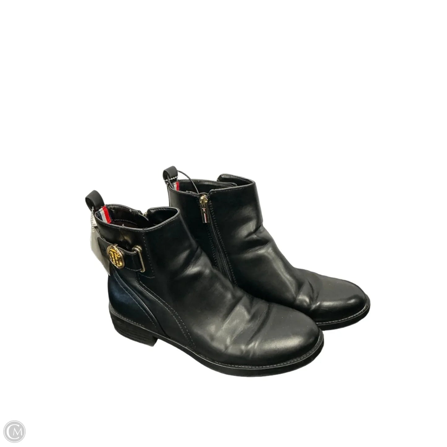 Boots Ankle Flats By Tommy Hilfiger In Black, Size: 8.5