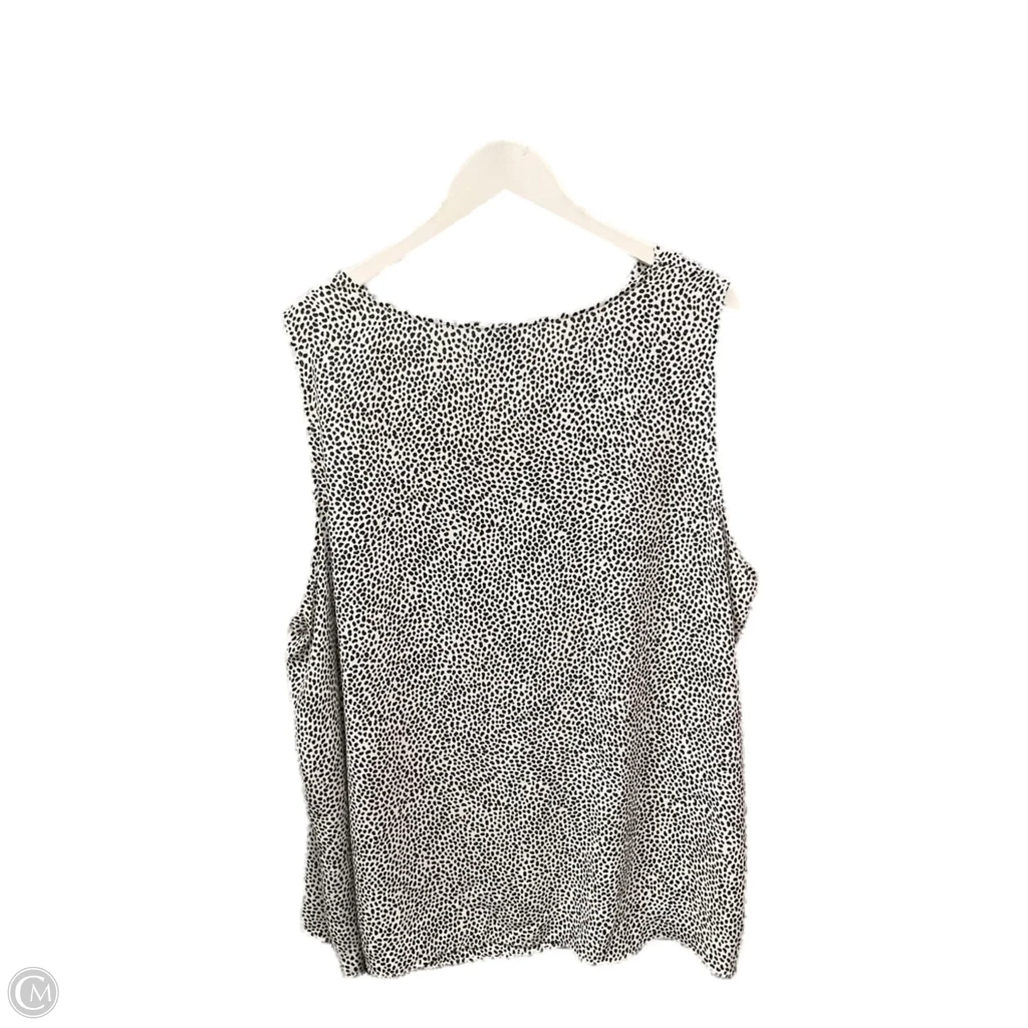 Top Sleeveless By Worthington In Black & White, Size: 3x
