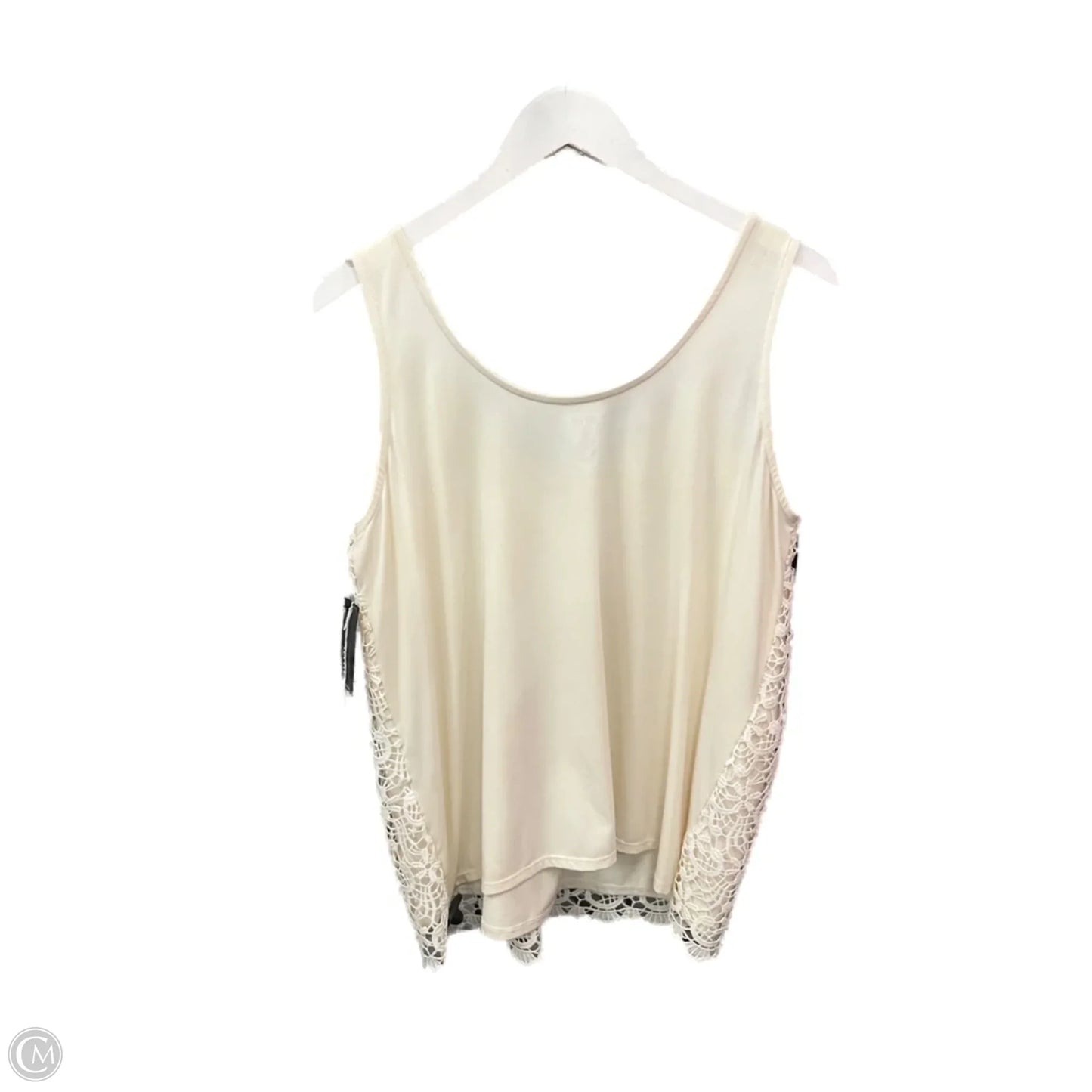 Top Sleeveless By Ana In Cream, Size: Xlp