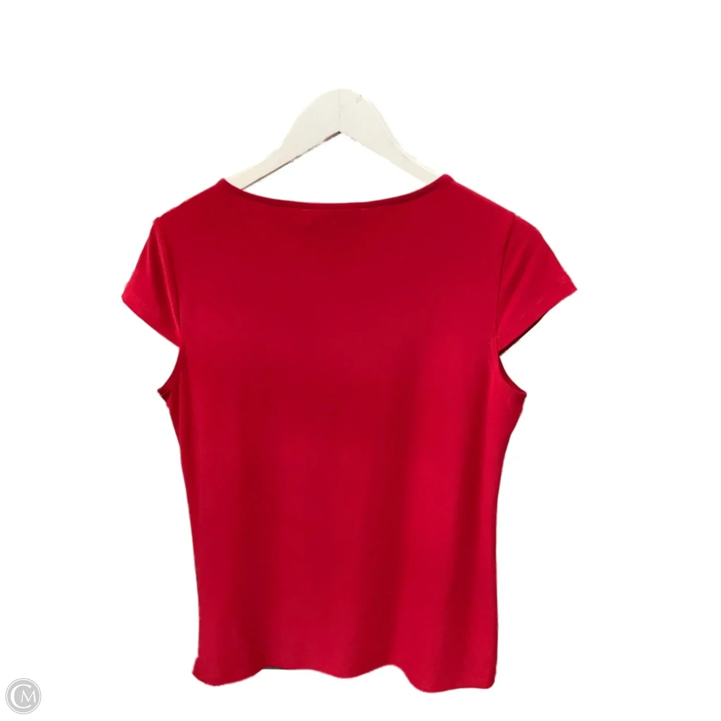 Top Short Sleeve By Kasper In Red, Size: S