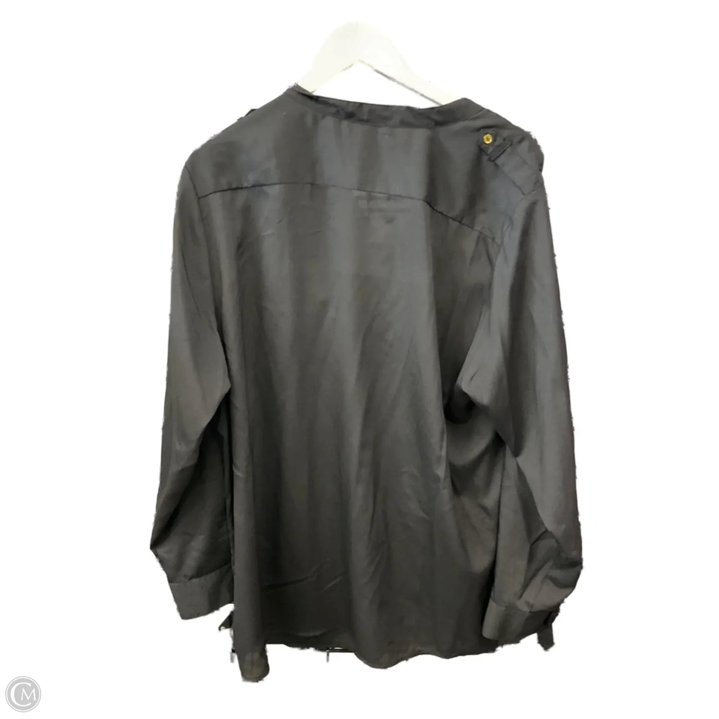 Top Long Sleeve By Calvin Klein In Black, Size: 1x