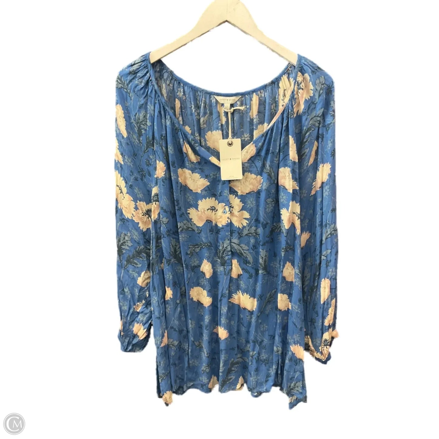 Top Long Sleeve By Lucky Brand In Blue, Size: 3x