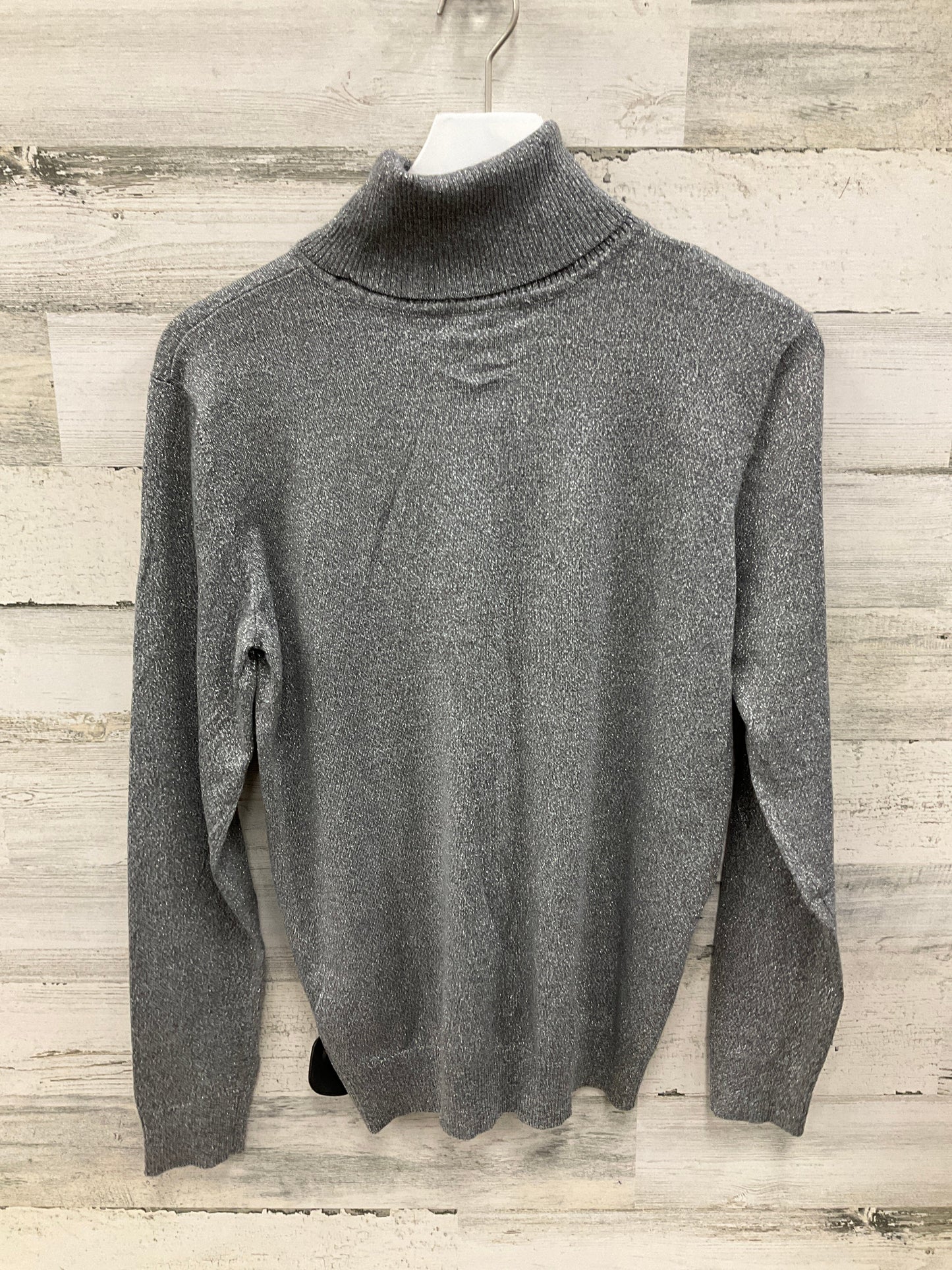 Top Long Sleeve By Calvin Klein In Silver, Size: L