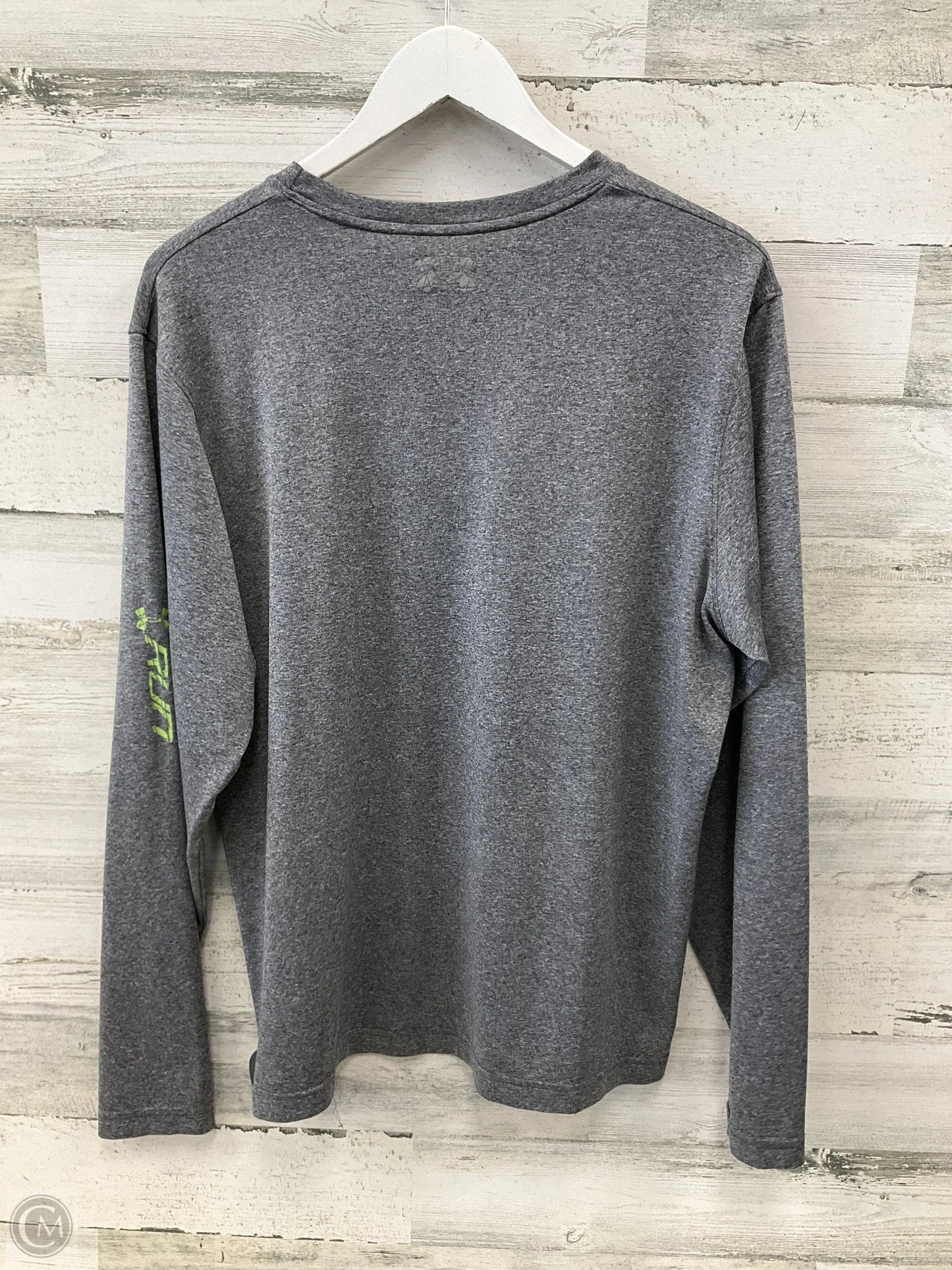 Top Long Sleeve By Under Armour In Grey, Size: Xl
