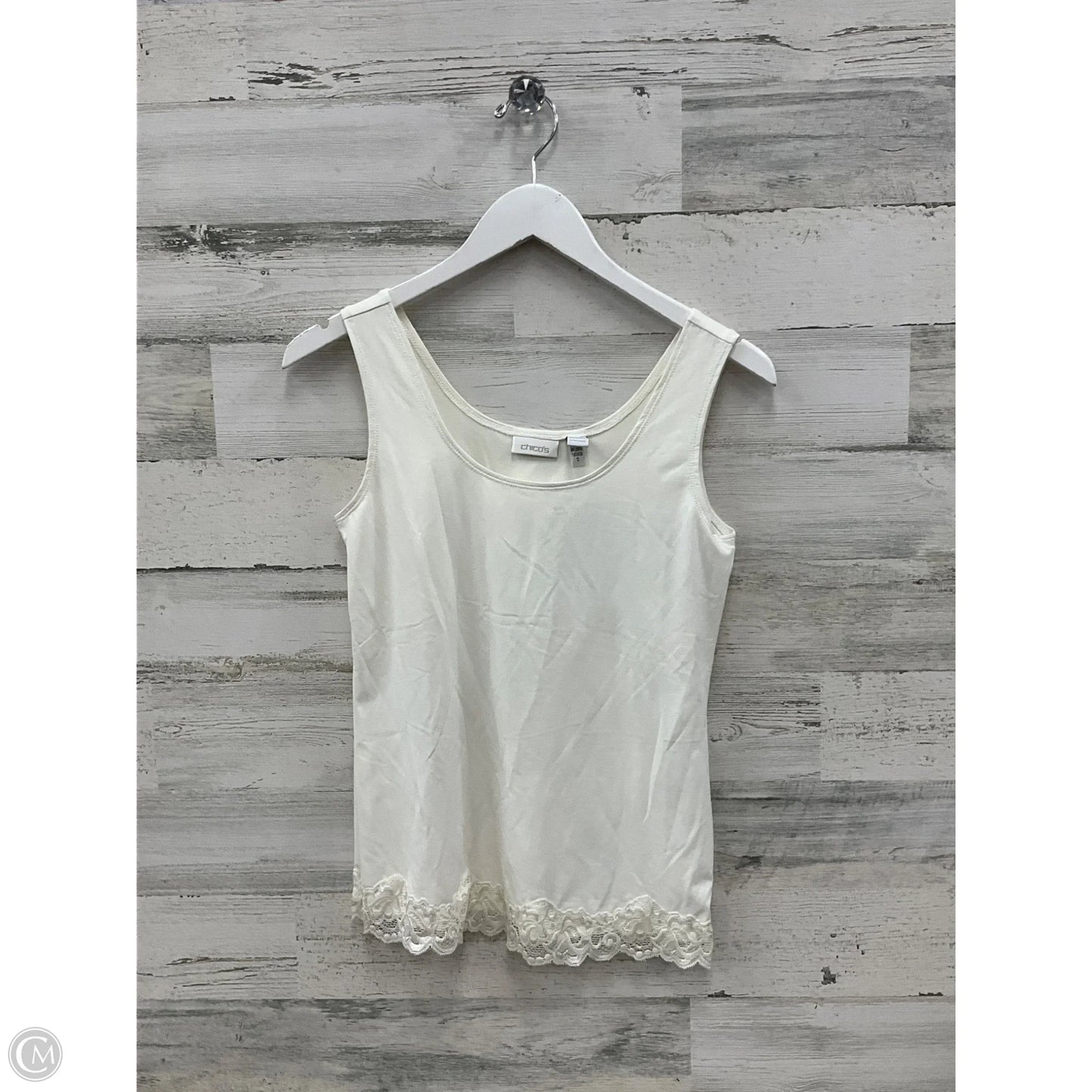 Top Sleeveless By Chicos In Cream, Size: S