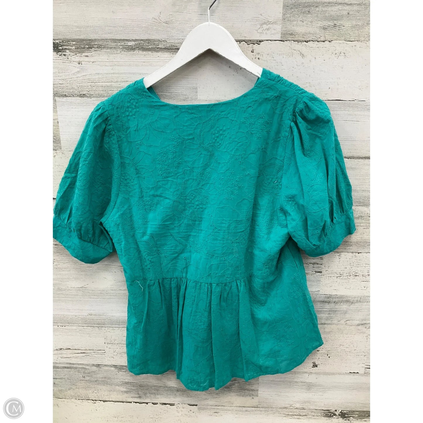 Top Short Sleeve By Andree By Unit In Teal, Size: M