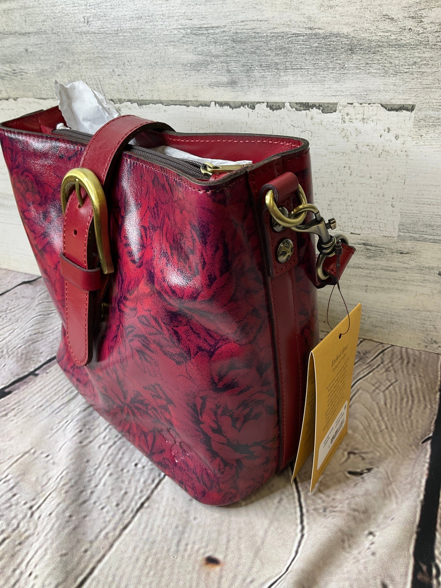 Handbag Leather By Patricia Nash Size: Medium