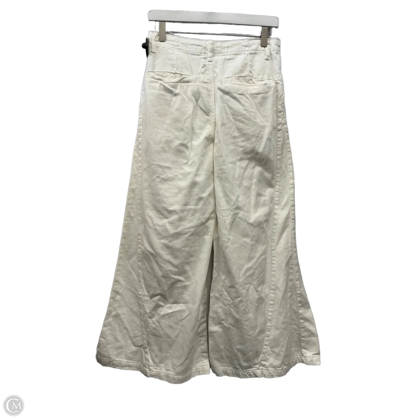 Jeans Wide Leg By Free People In Ivory, Size: 4