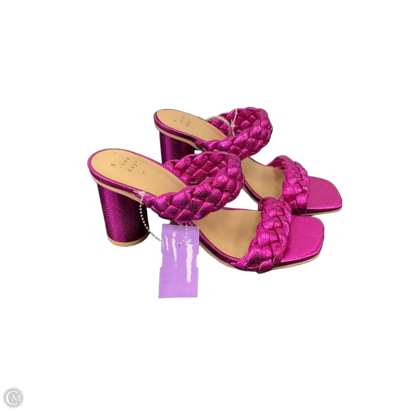 Sandals Heels Block By A New Day In Purple, Size: 7