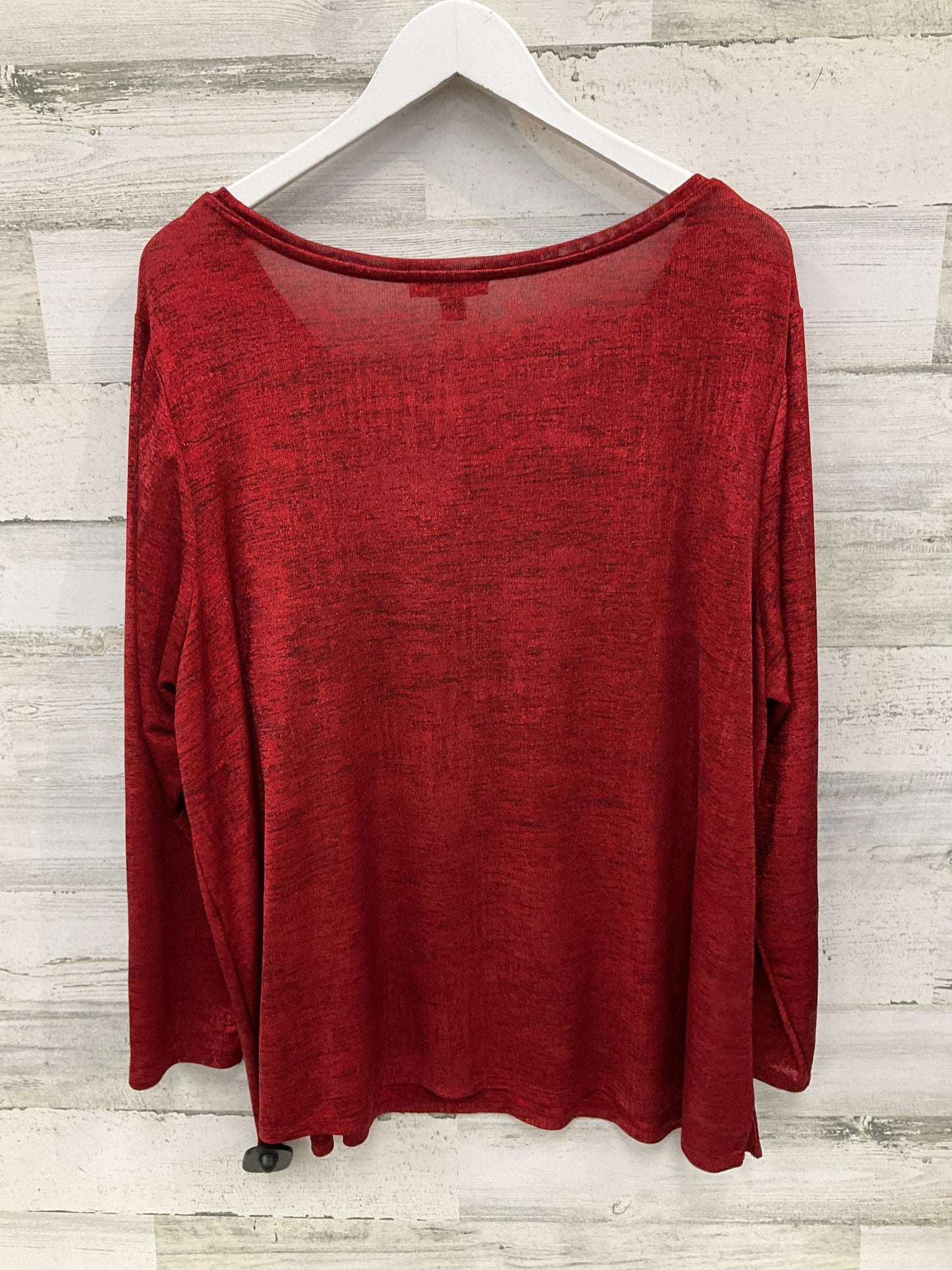 Top Long Sleeve By Westport In Red, Size: 3x