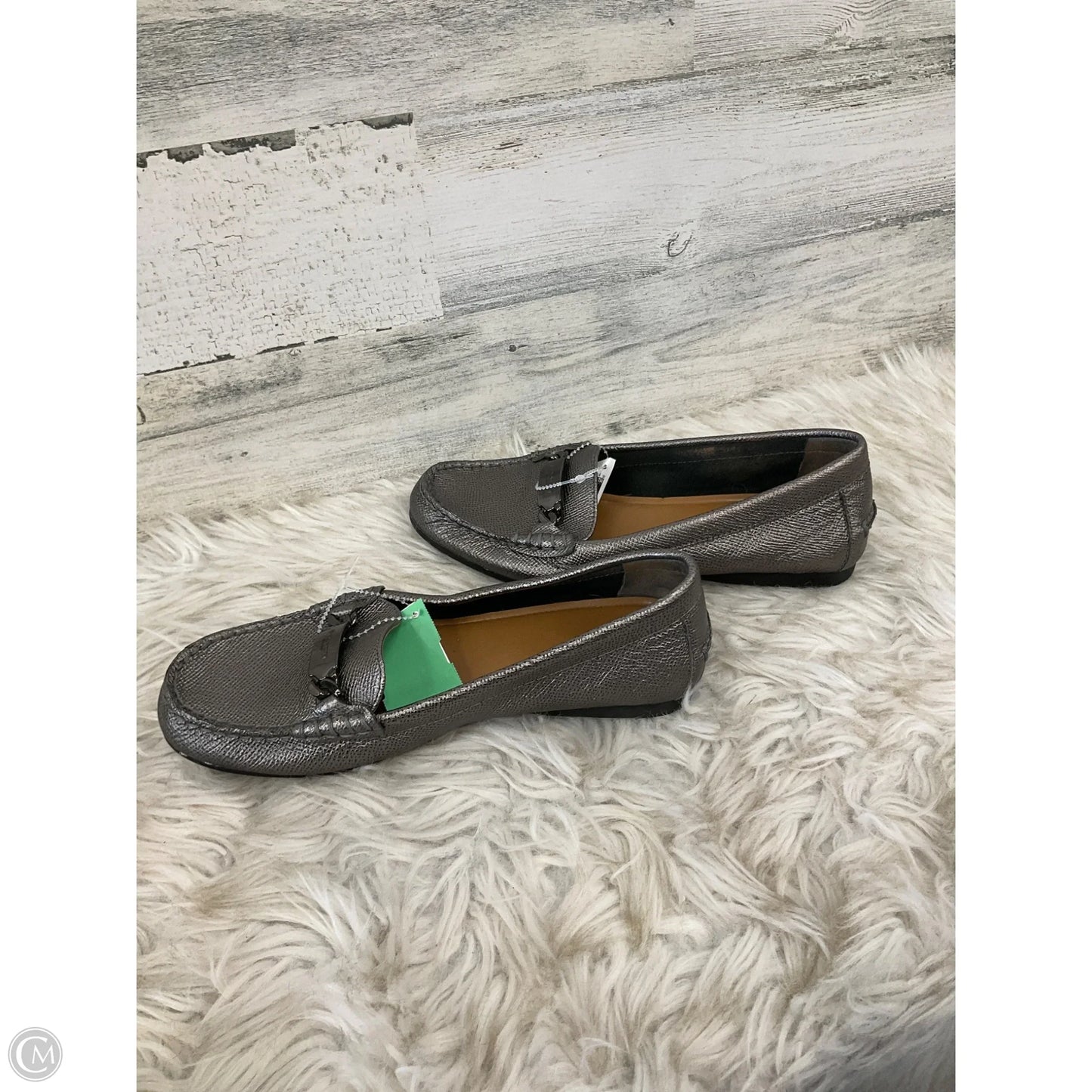 Shoes Designer By Coach In Silver, Size: 6