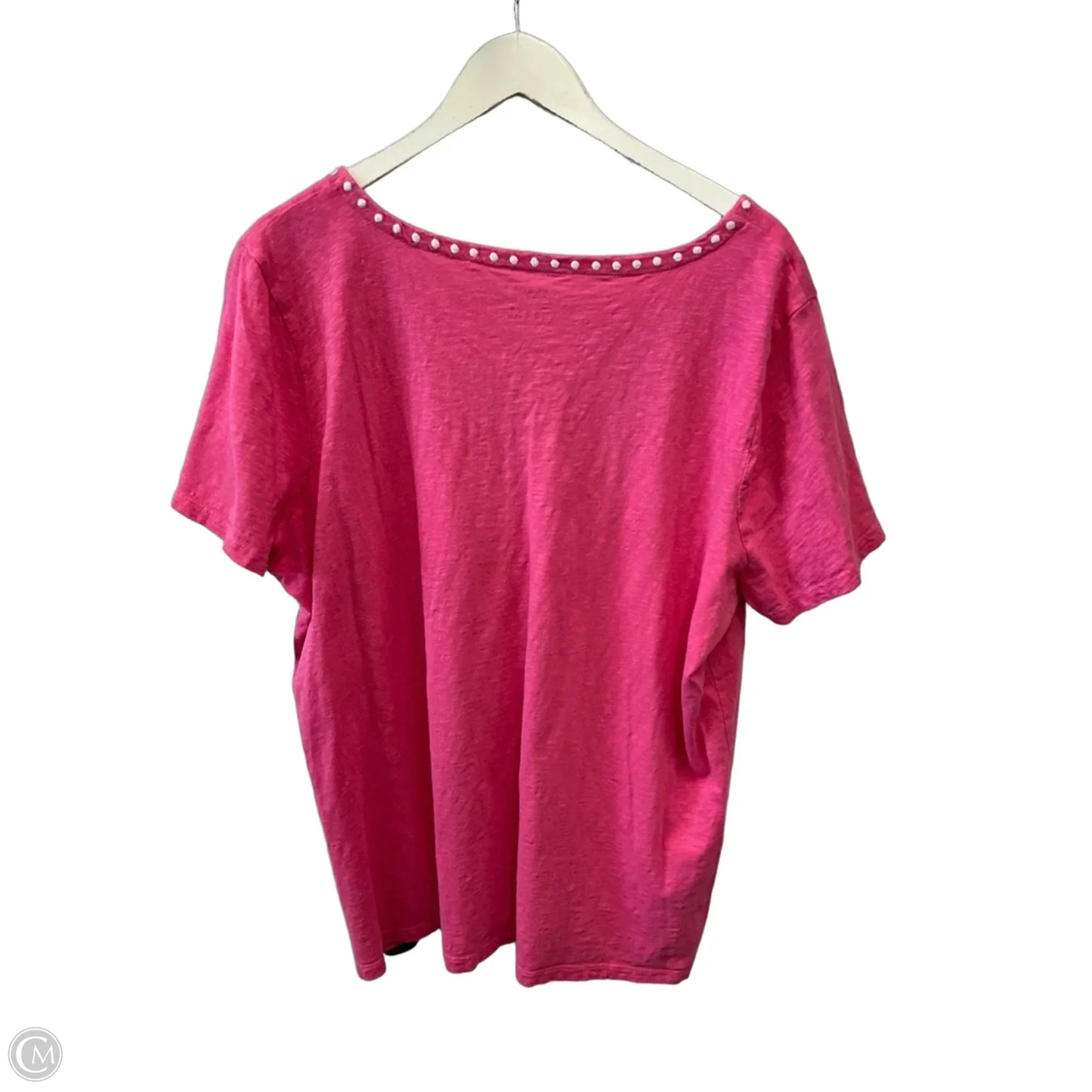Top Short Sleeve By Talbots In Pink, Size: 2x