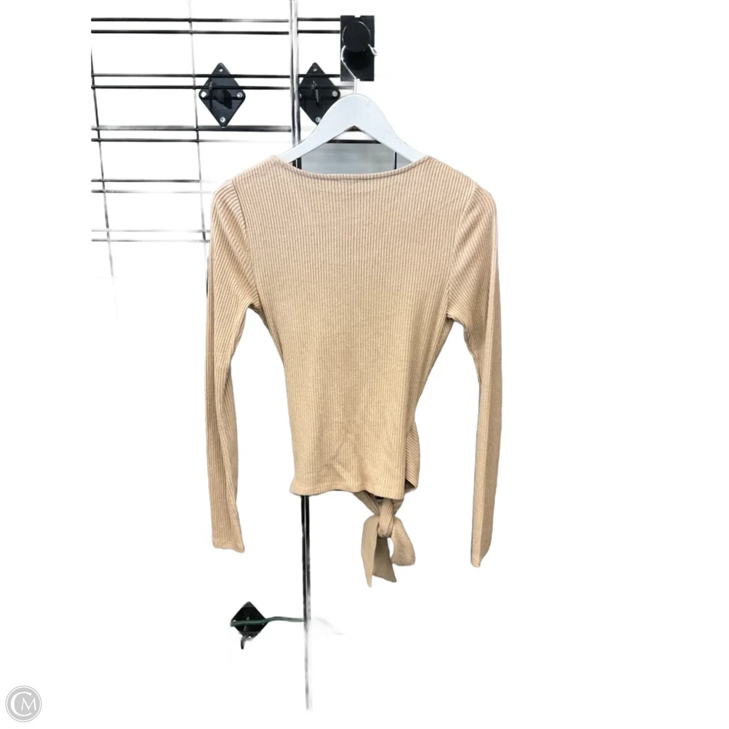 Top Long Sleeve By Express In Beige, Size: S