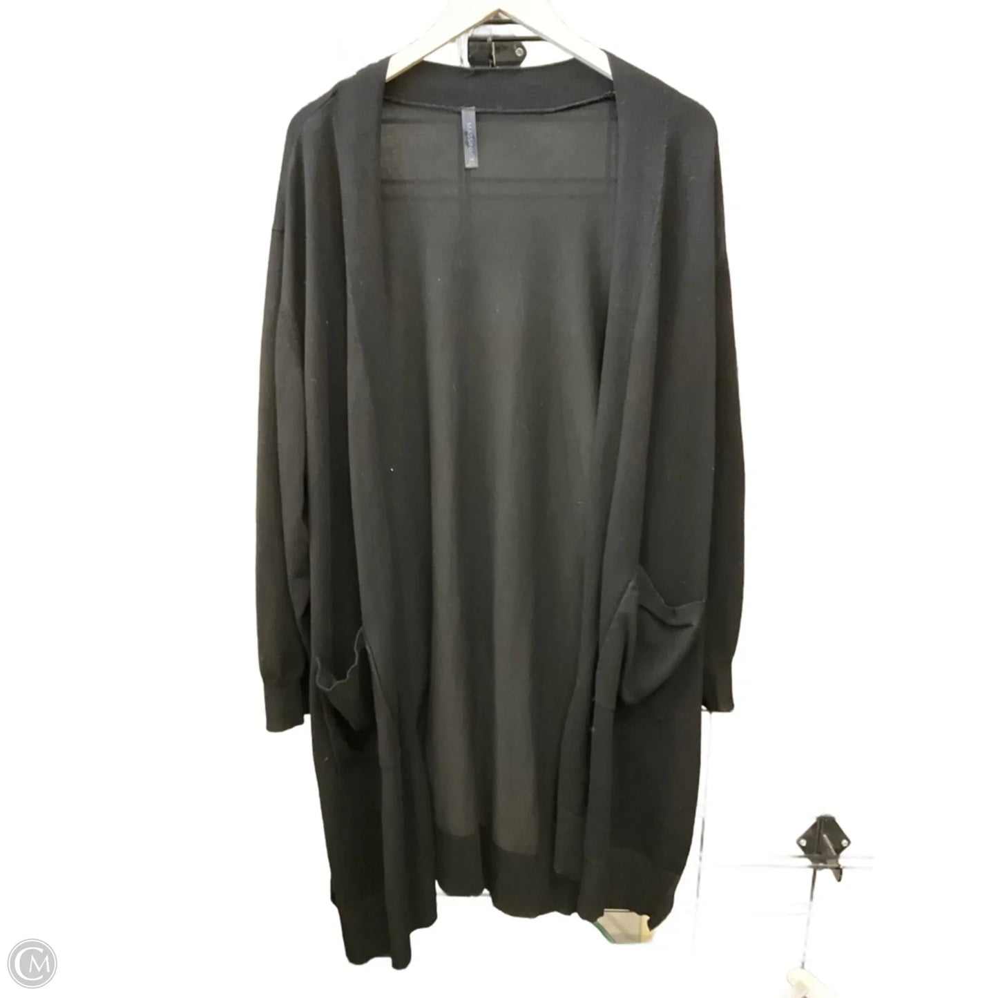 Sweater Cardigan By Massini In Black, Size: 3x