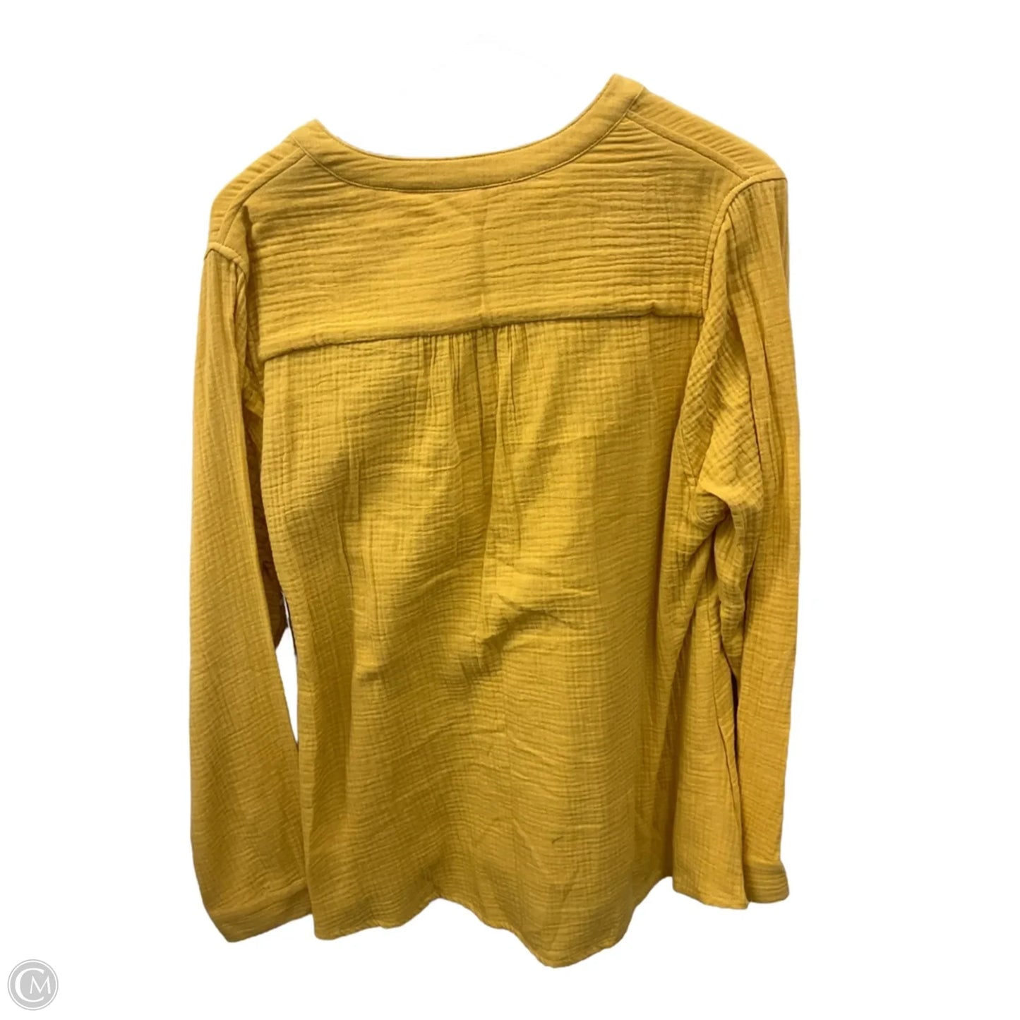 Top Long Sleeve By Clothes Mentor In Yellow, Size: Xxl