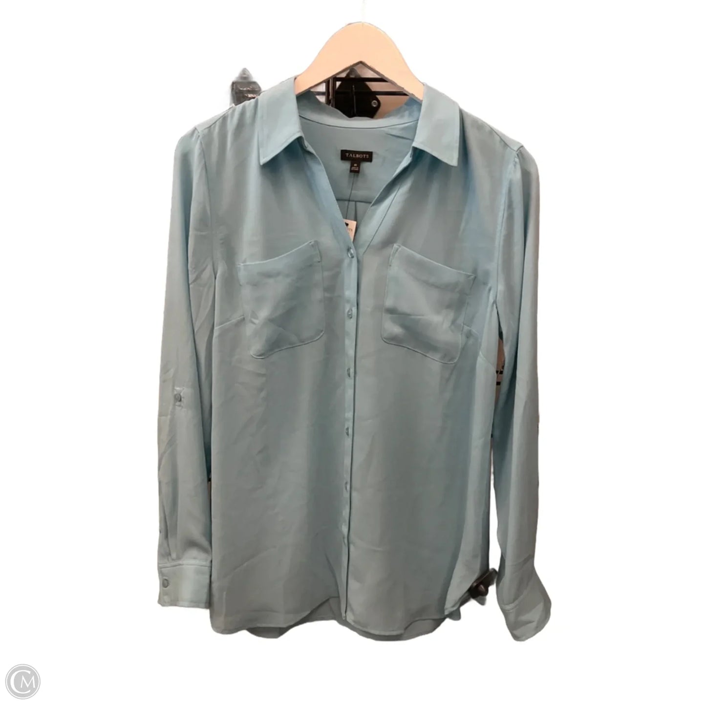 Top Long Sleeve By Talbots In Blue, Size: M