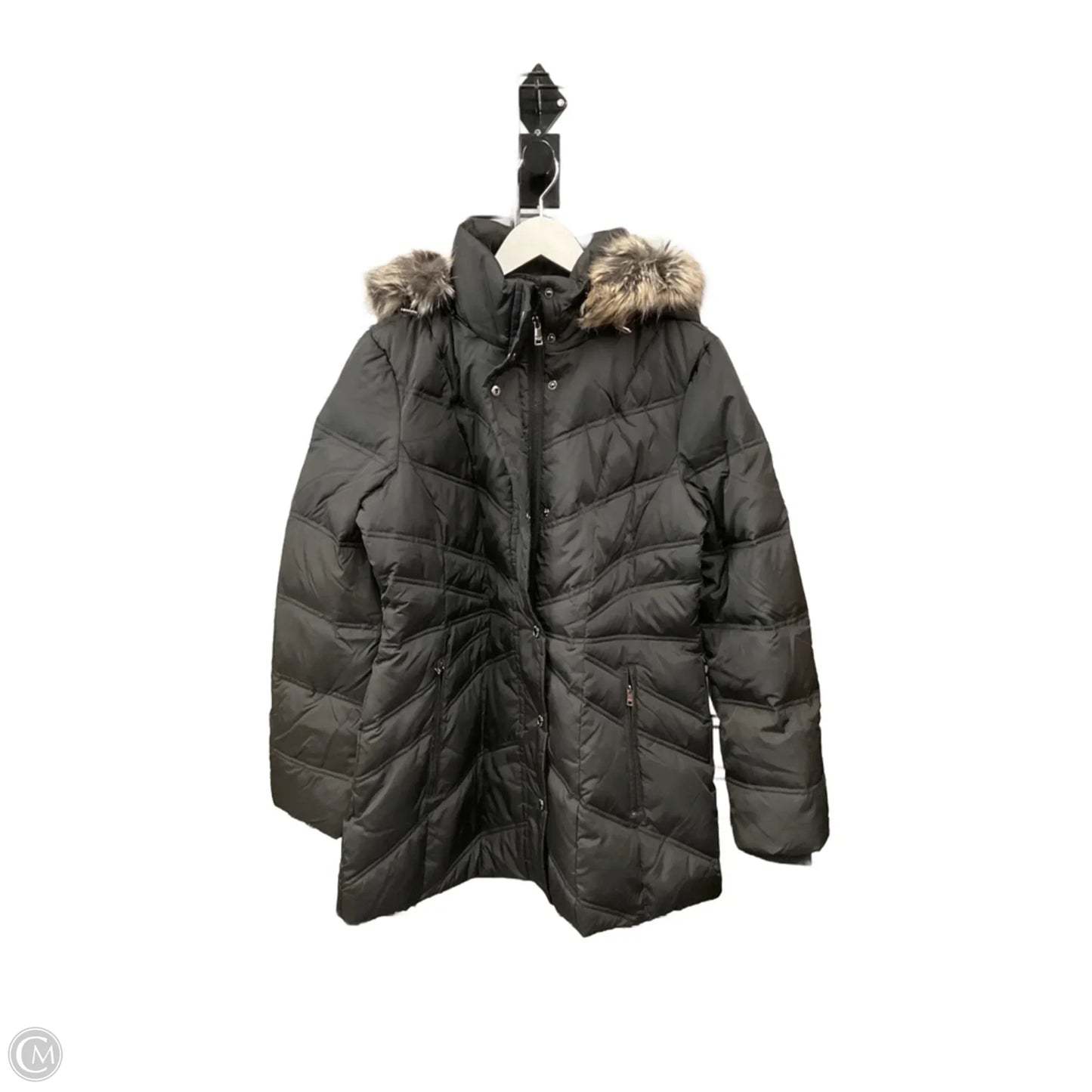 Coat Puffer & Quilted By London Fog In Black, Size: L