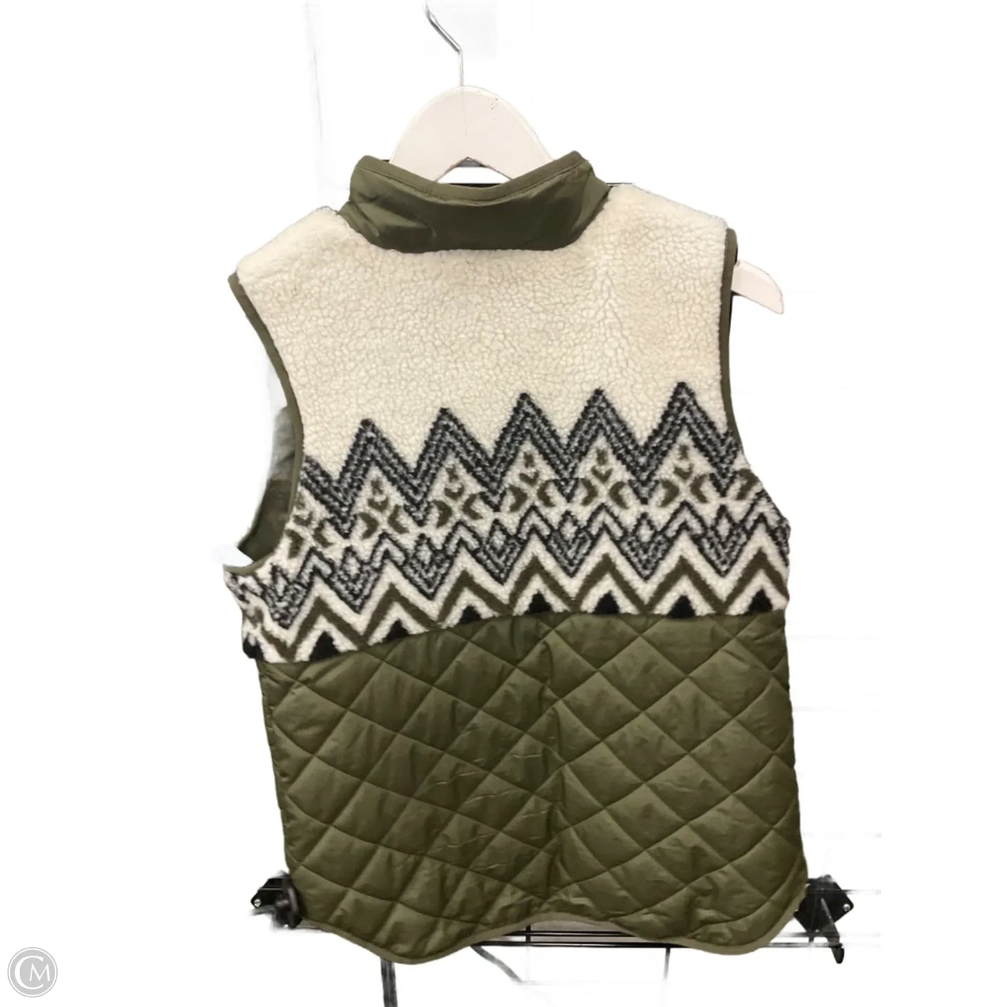 Vest Fleece By Maurices In Green & White, Size: S