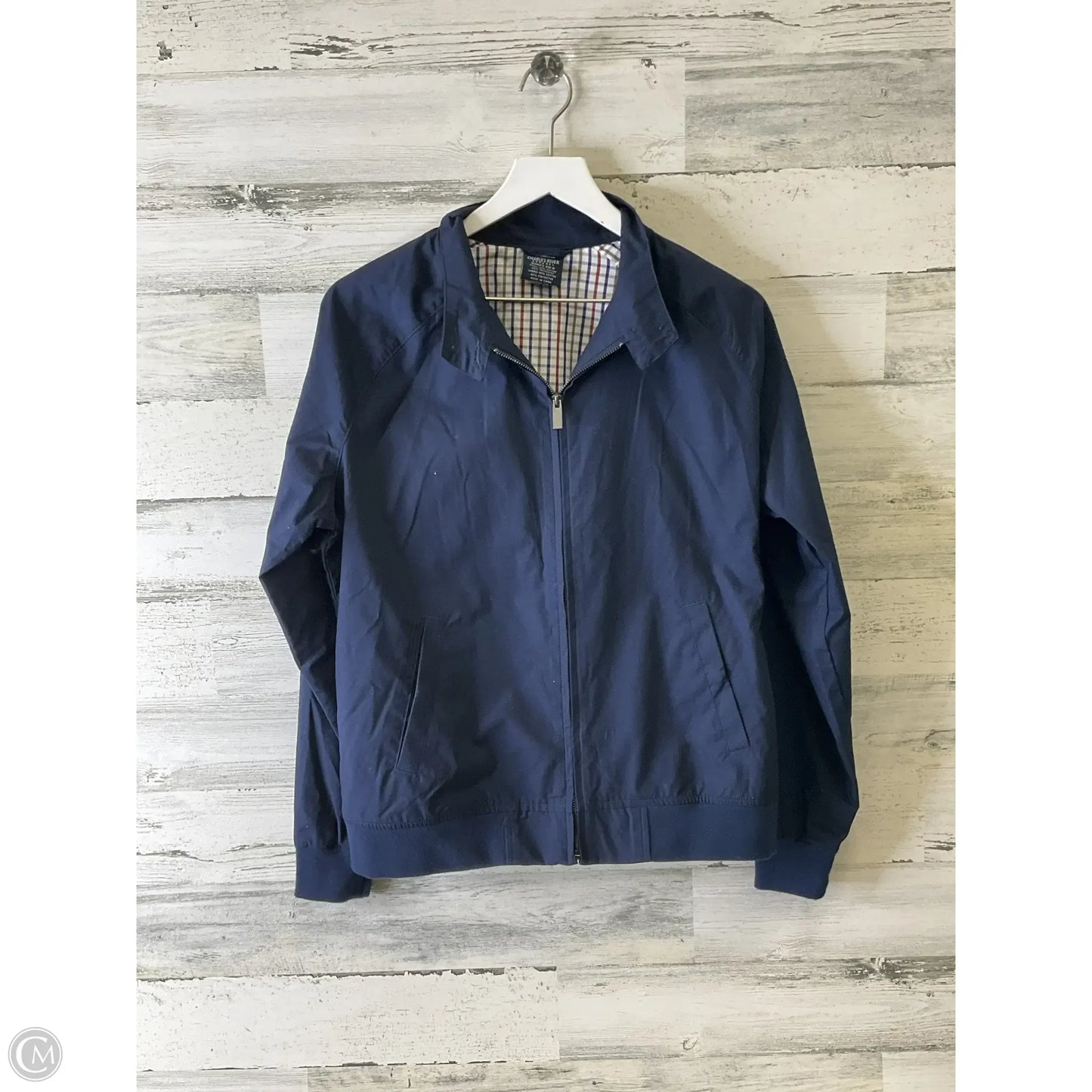 Jacket Windbreaker By Clothes Mentor In Navy, Size: M