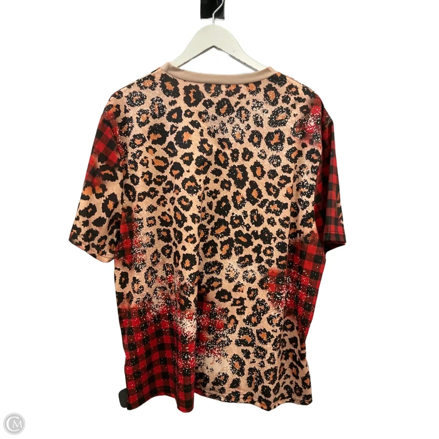 Top Short Sleeve By Cmf In Animal Print, Size: 3x