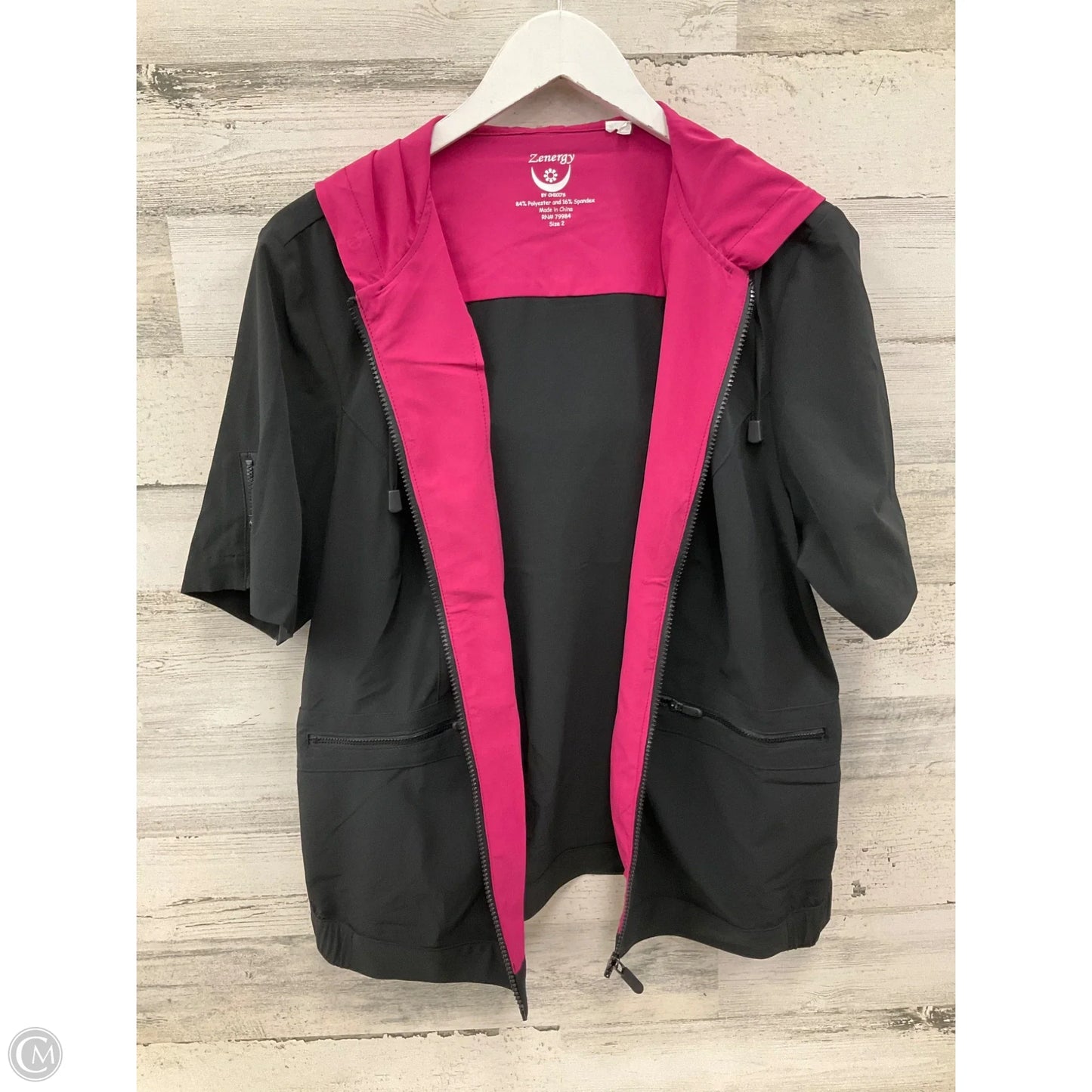 Athletic Jacket By Zenergy By Chicos In Black, Size: L