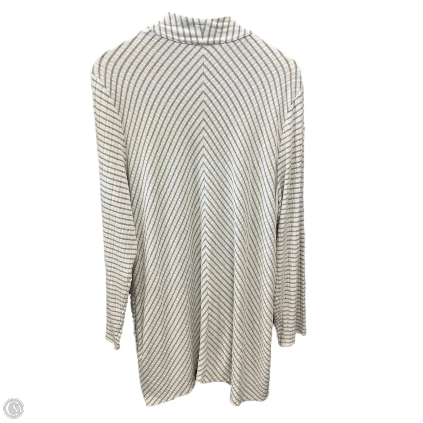 Cardigan By Chicos In Striped Pattern, Size: 2x