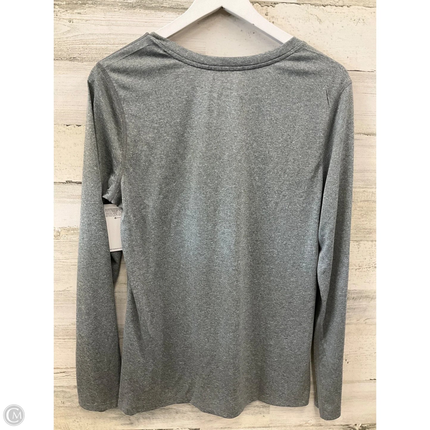 Athletic Top Long Sleeve Crewneck By Hanes In Grey, Size: L