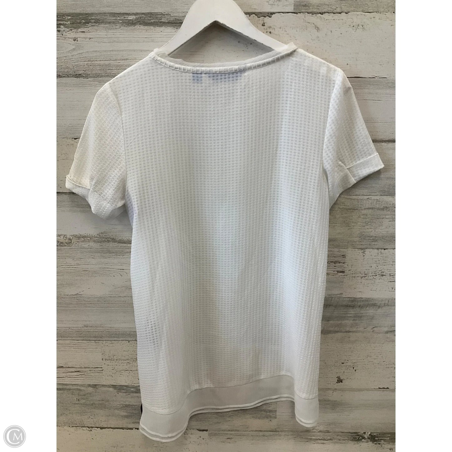 Top Short Sleeve By Simply Vera In White, Size: S