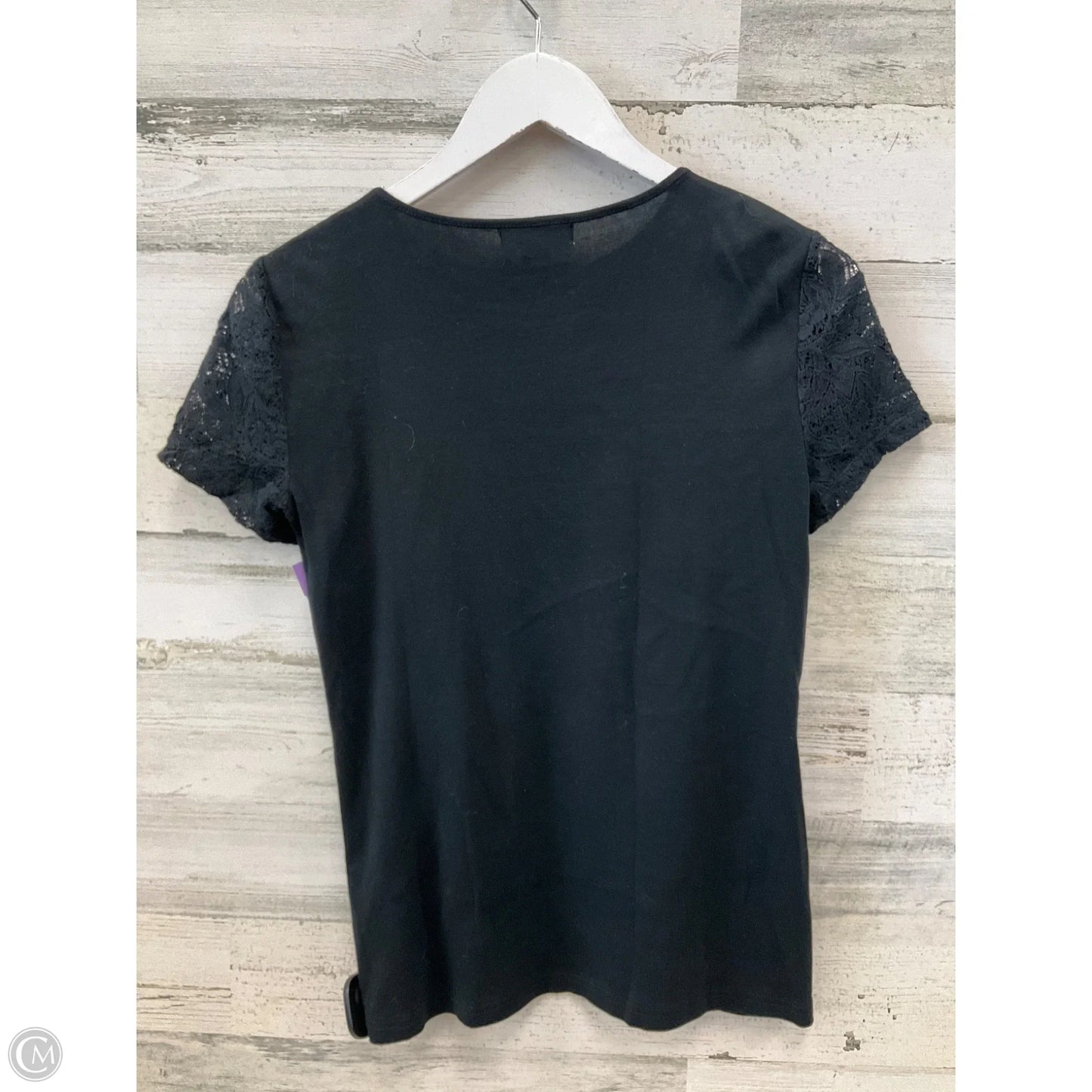 Top Short Sleeve By American Living In Black, Size: M