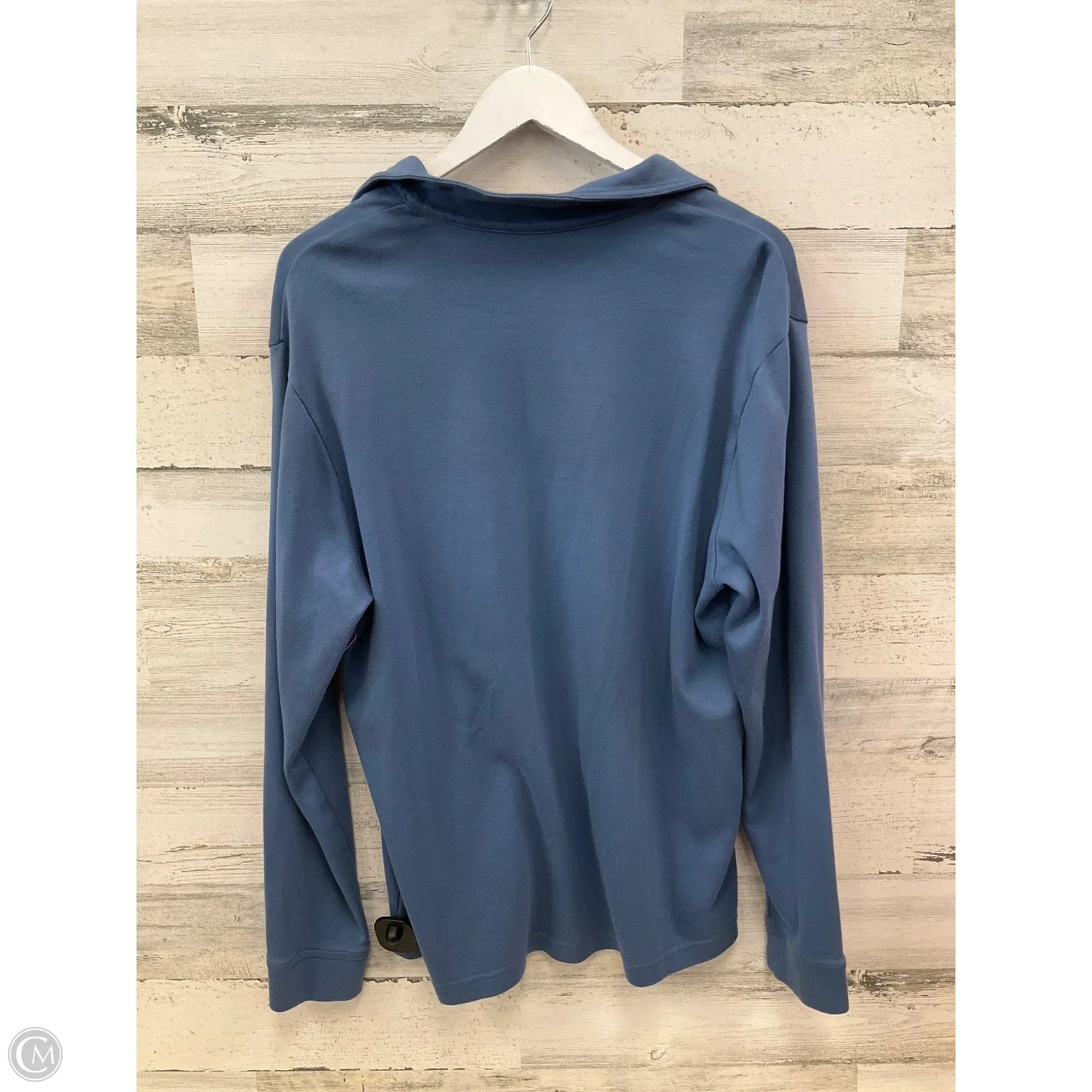 Athletic Sweatshirt Collar By Eddie Bauer In Blue, Size: M