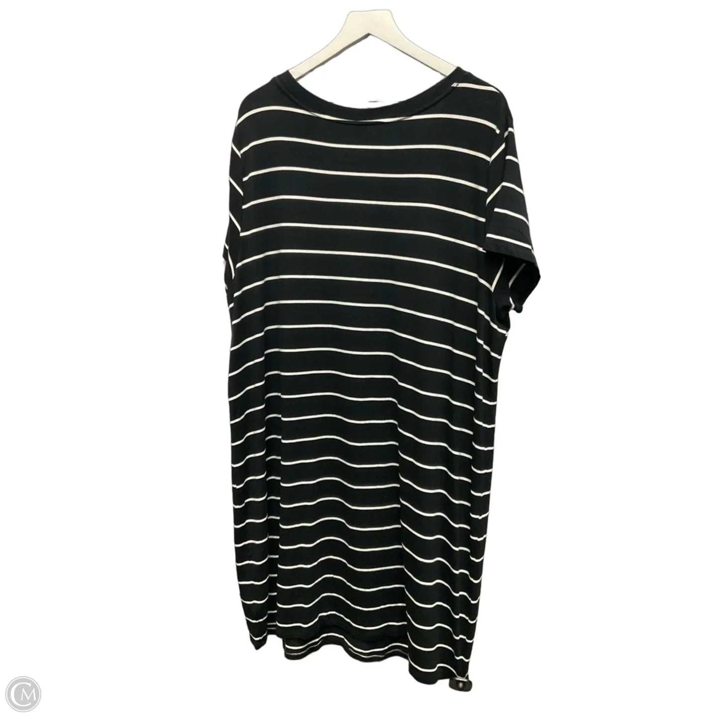 Dress Casual Midi By Ava & Viv In Black & White, Size: 3x