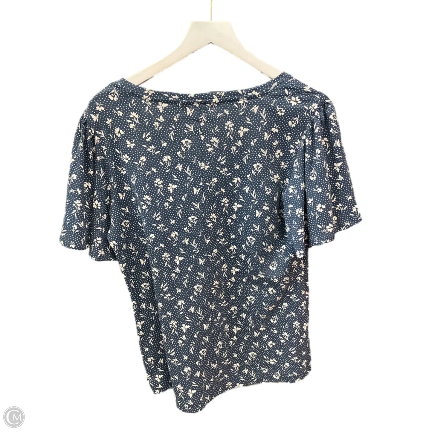 Top Short Sleeve By Lc Lauren Conrad In Blue, Size: L