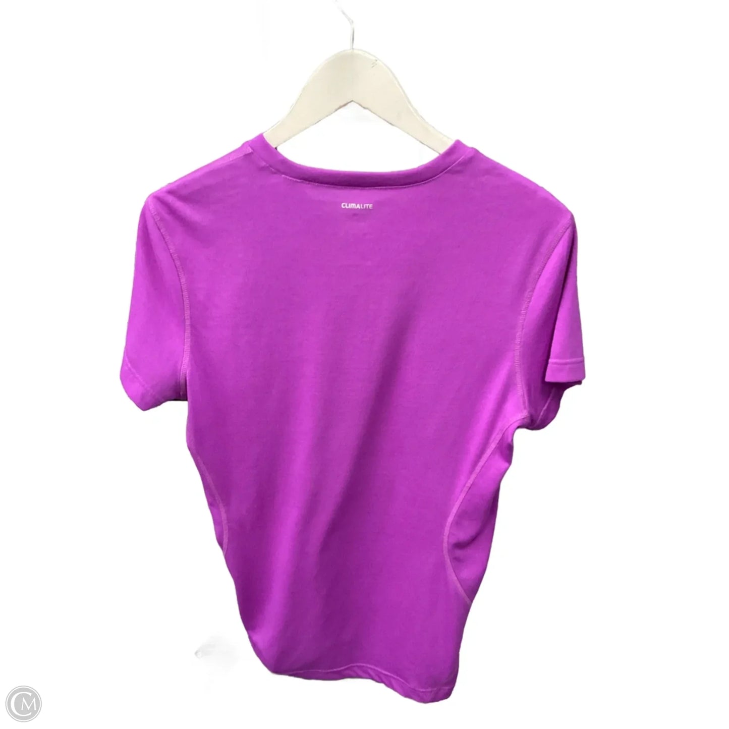 Athletic Top Short Sleeve By Adidas In Purple, Size: L