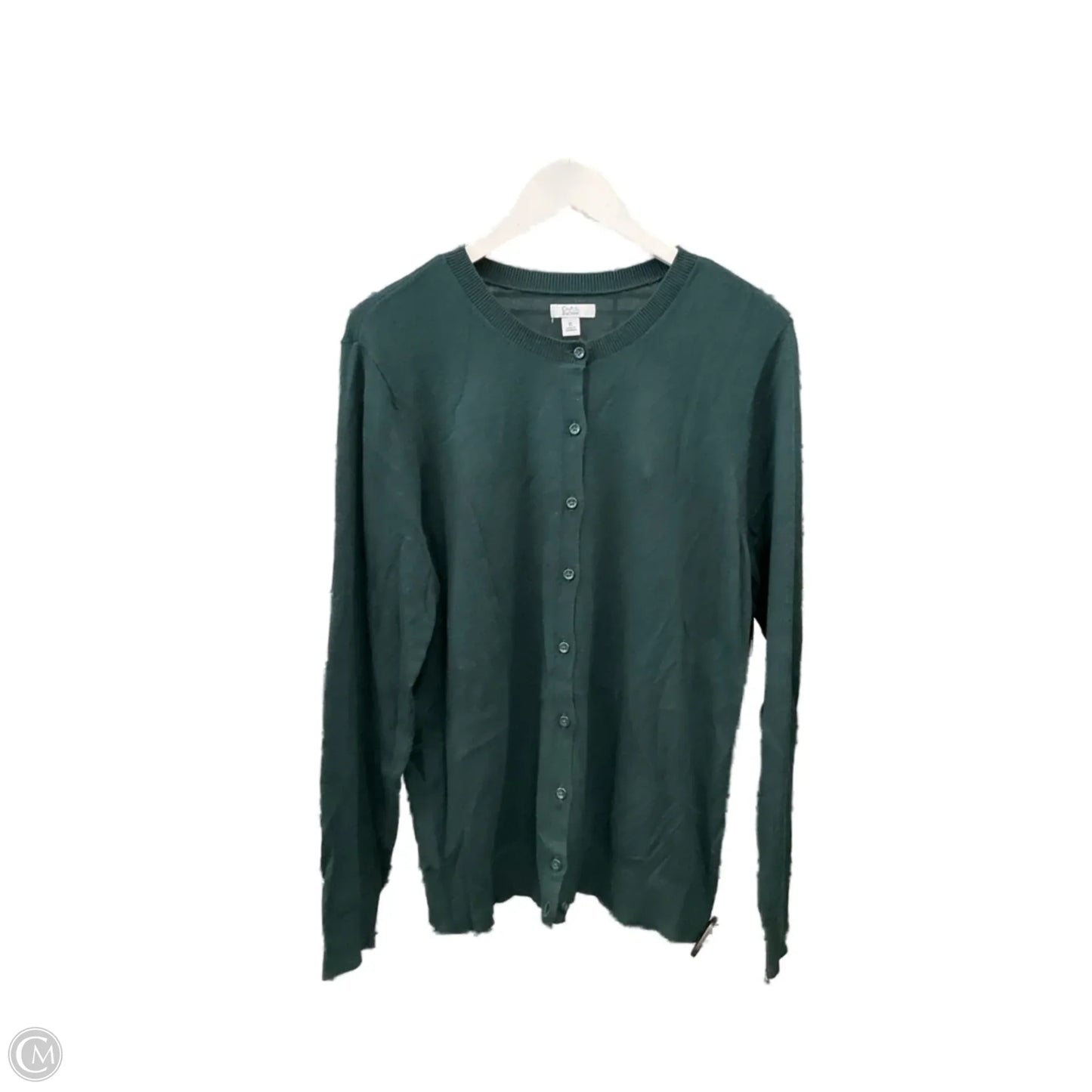 Sweater Cardigan By Croft And Barrow In Green, Size: Xl