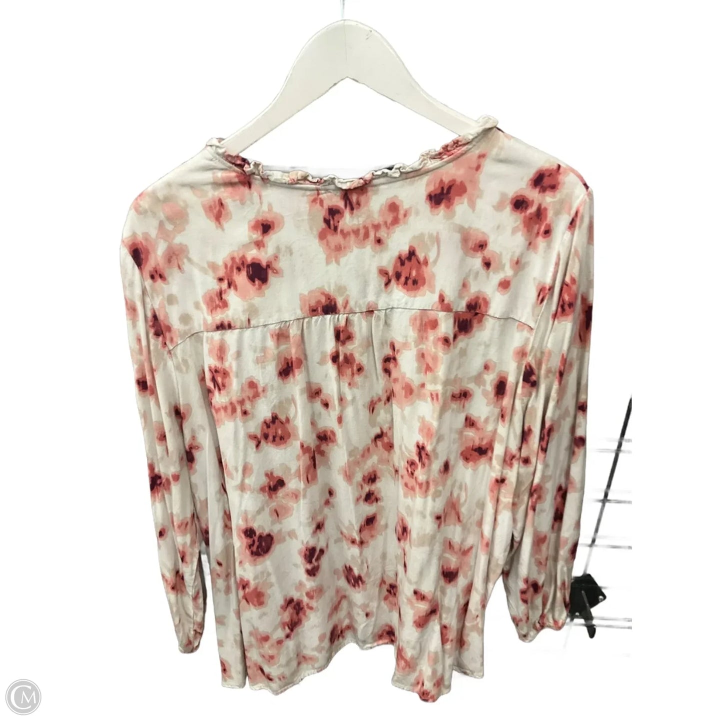 Top 3/4 Sleeve By Clothes Mentor In White, Size: 3x
