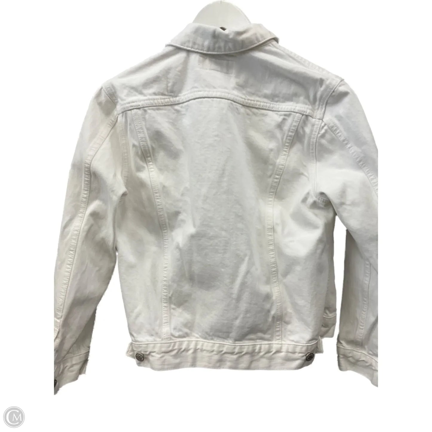 Jacket Denim By Lucky Brand In White Denim, Size: M