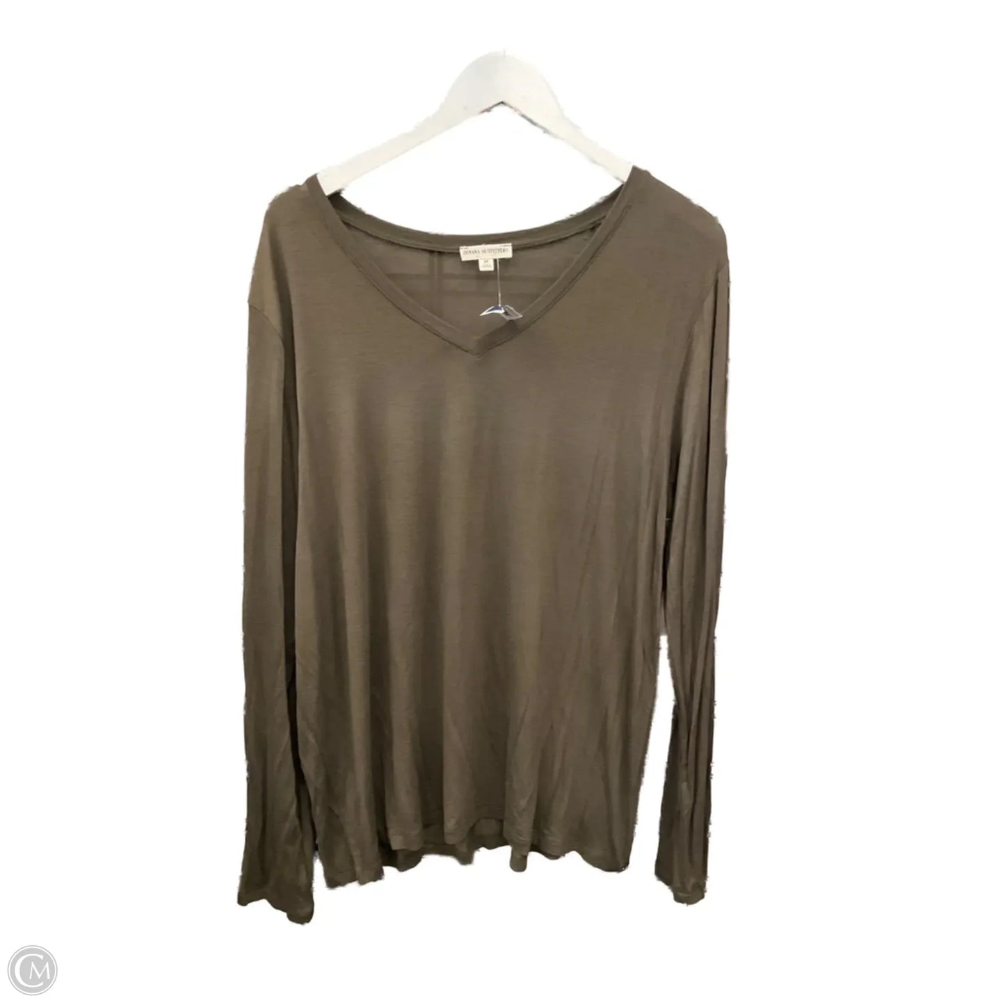 Top Long Sleeve By Zenana Outfitters In Green, Size: 3x