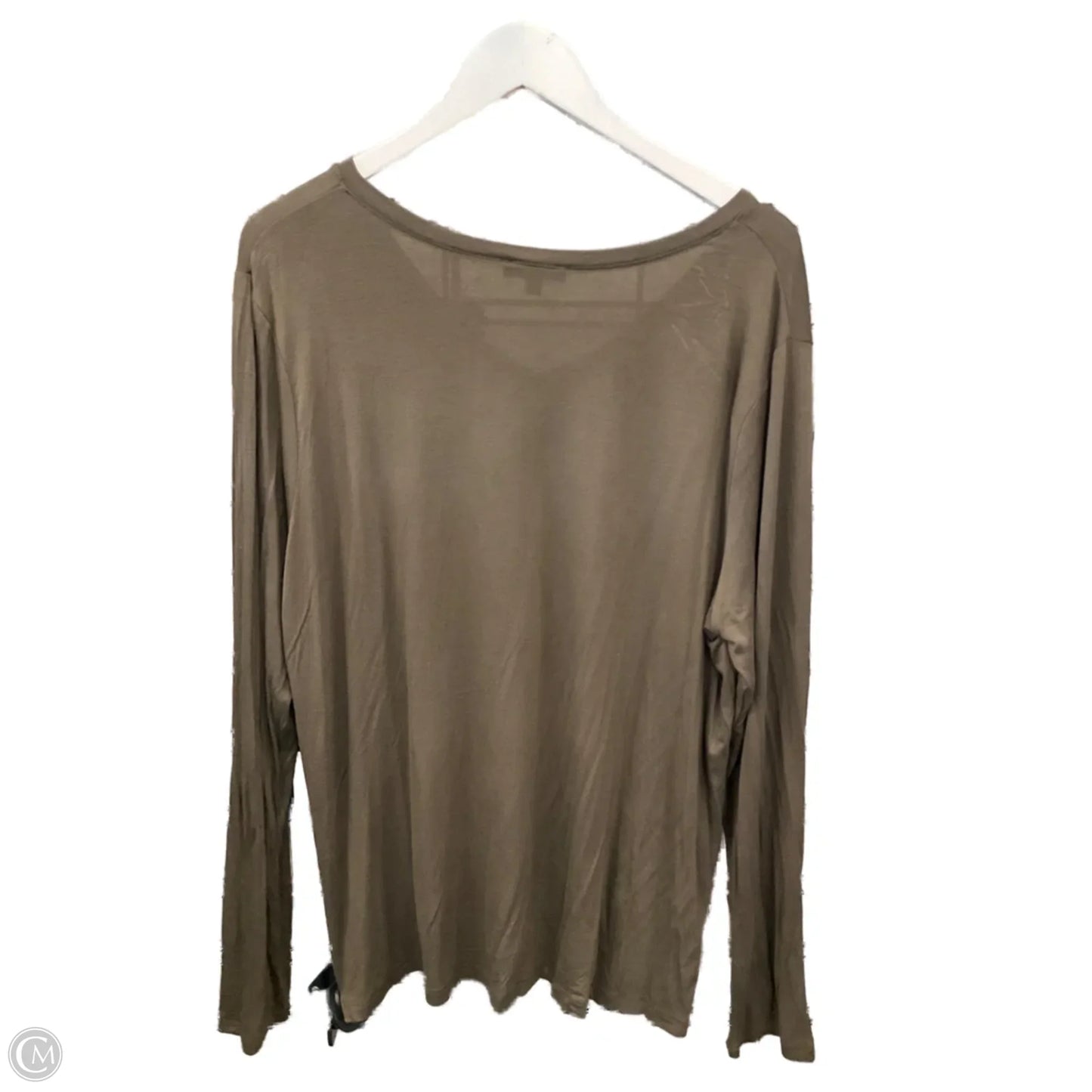Top Long Sleeve By Zenana Outfitters In Green, Size: 3x