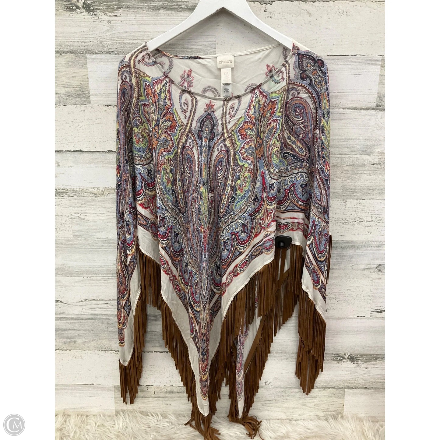 Poncho By Chicos In Multi-colored, Size: S